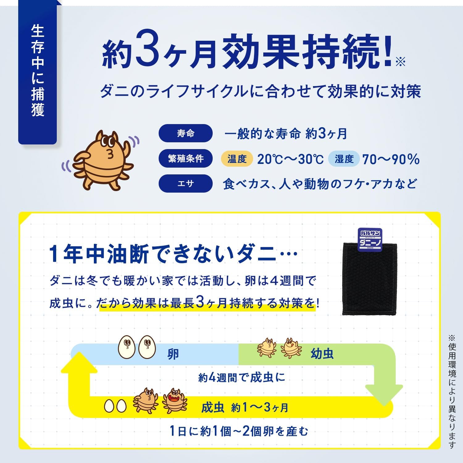 🔥🔥【日本直送《DANINO》強力誘捕驅蟎貼 4枚入】