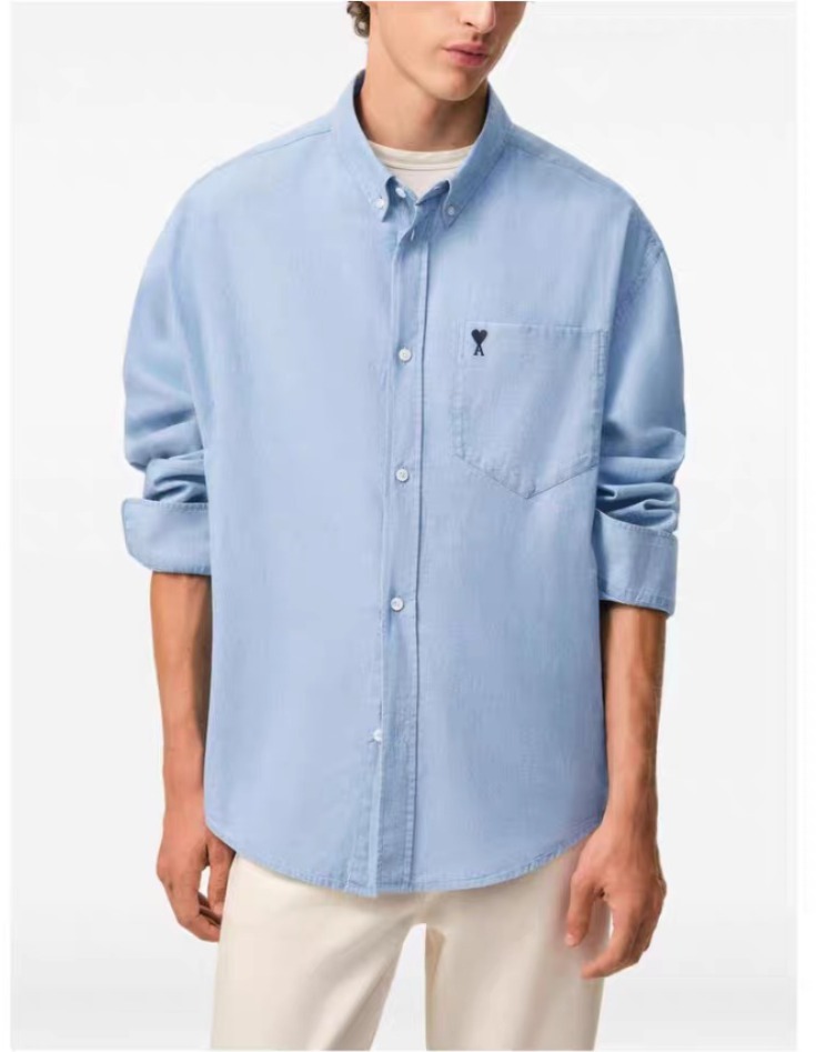 Ami 口袋刺繡小愛心長袖恤衫