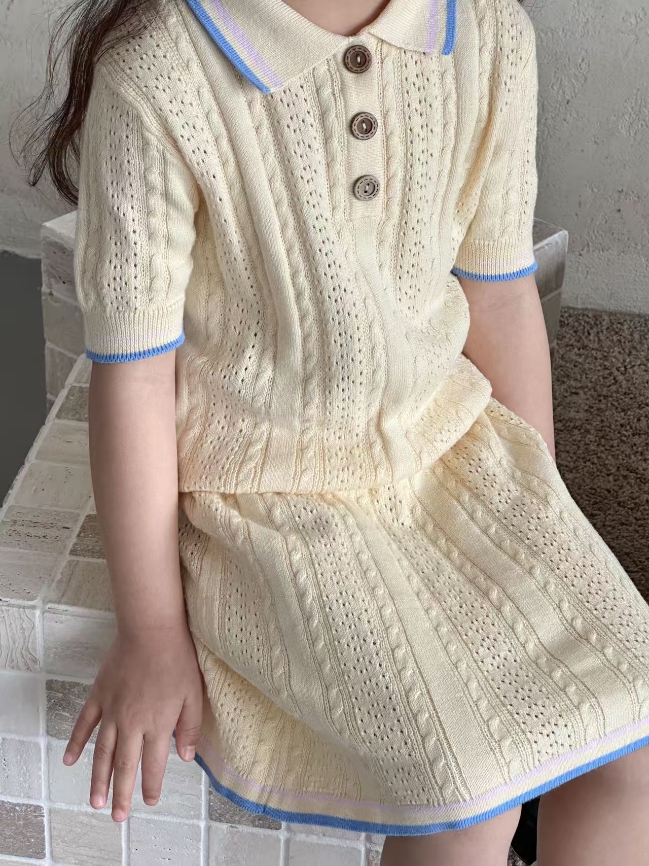 0681 KP同款針織Polo套裝