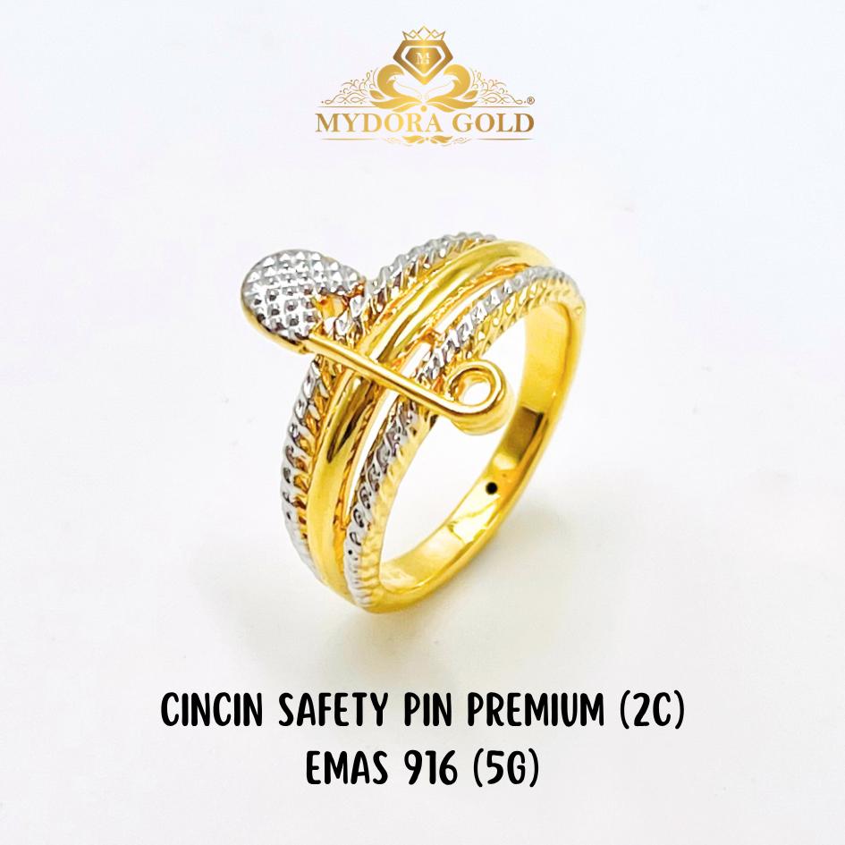 MYDORA Cincin Safety Pin Premium (5G) l EMAS 916/22K