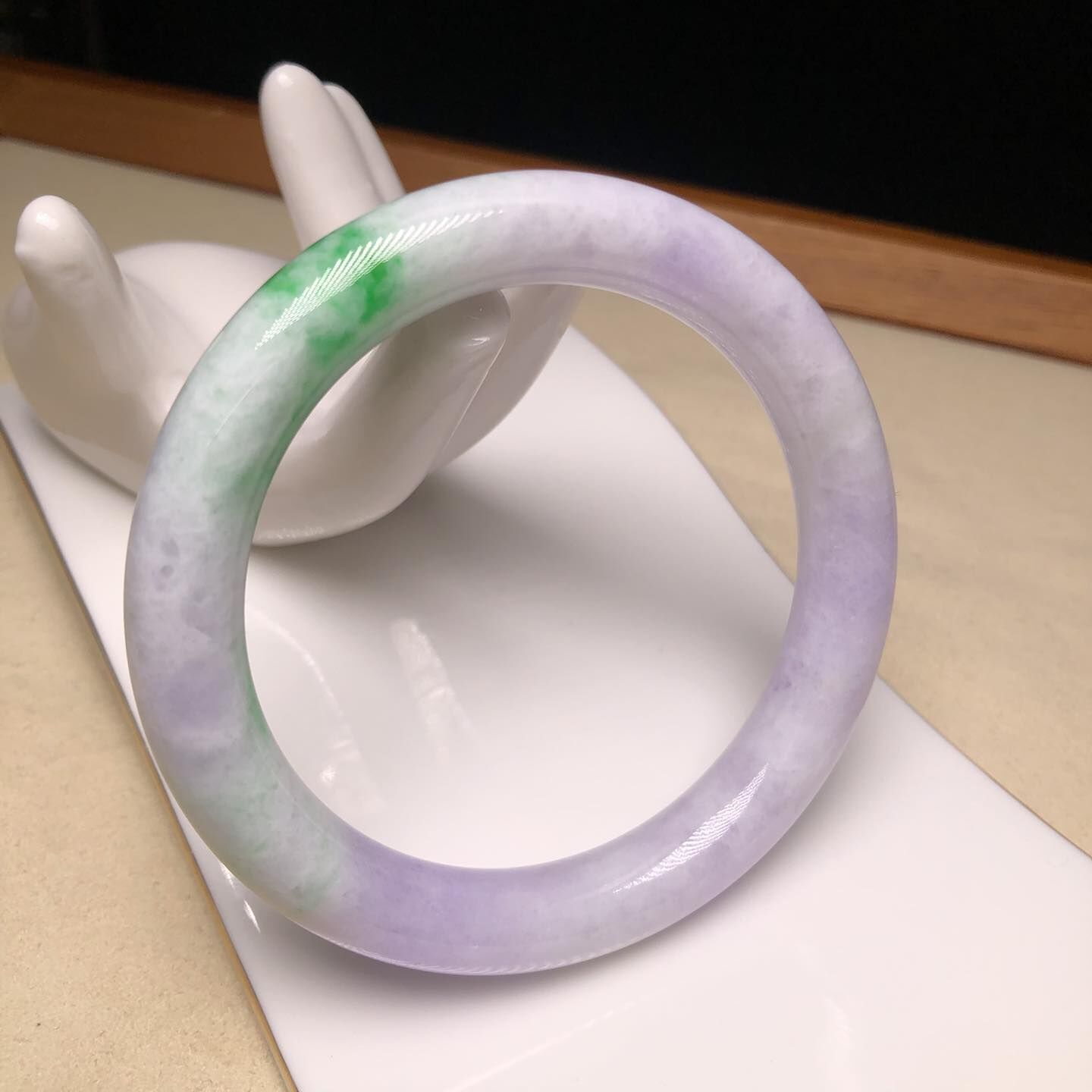 紫底飄翠手鐲55.3mm