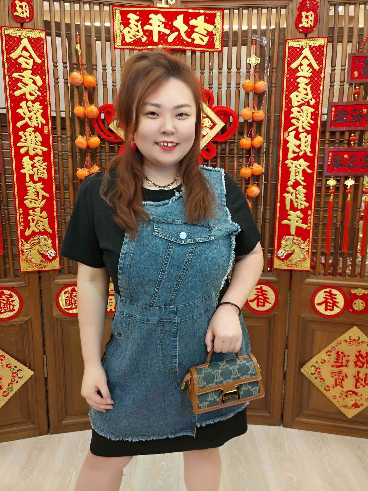 NFA03 TW#6093 拼接牛仔新设计款连衣裙