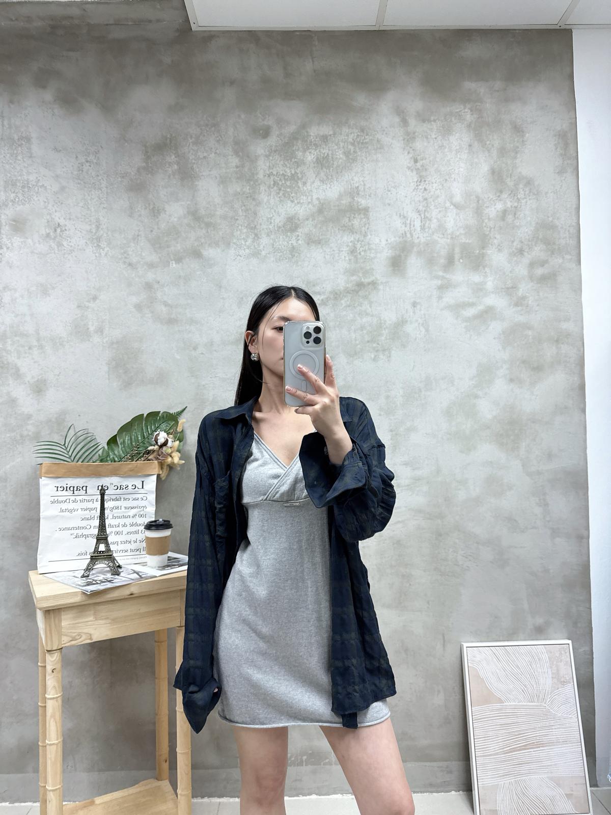 G21 皺皺格仔薄恤衫