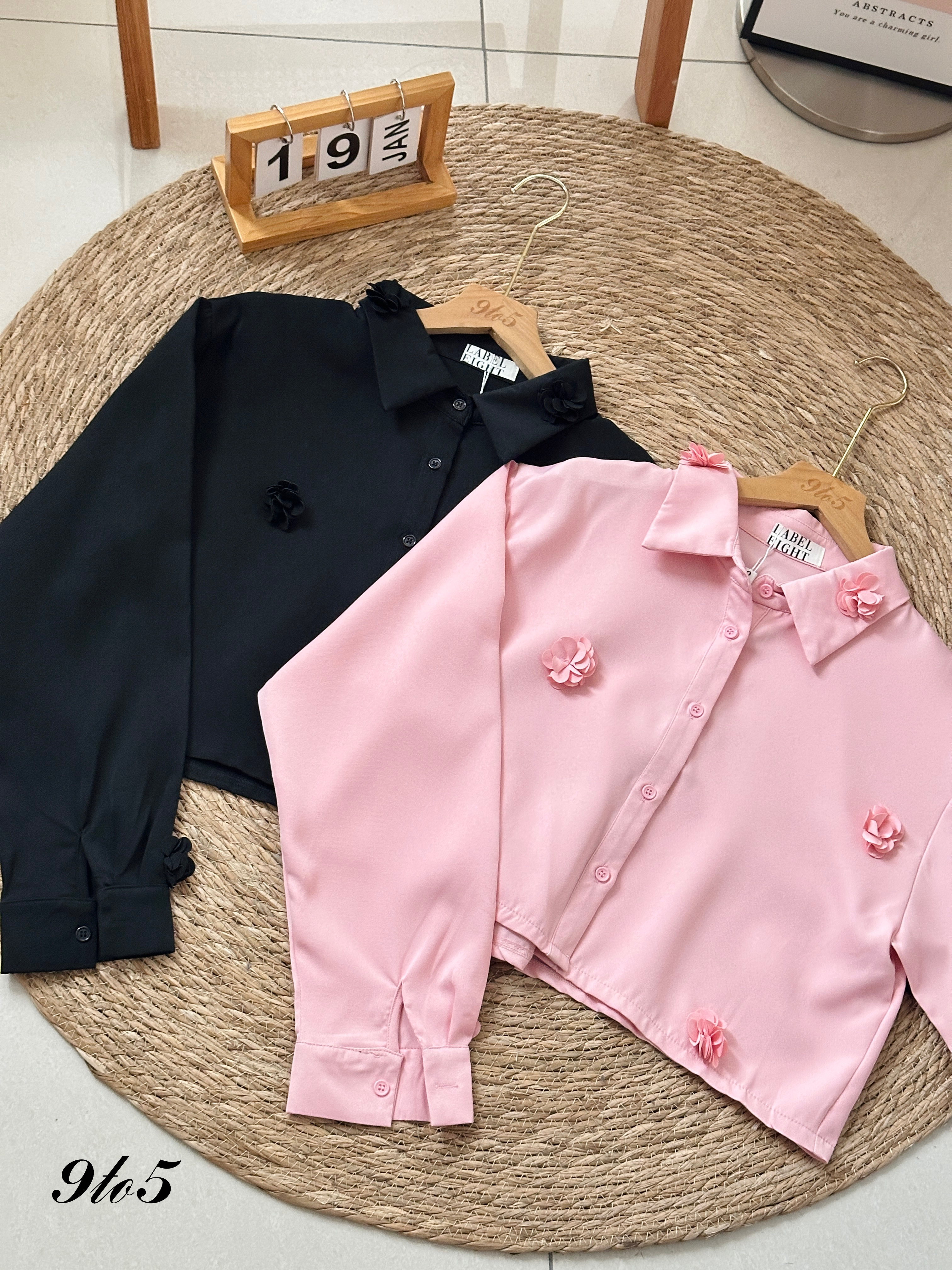 T3909 Long Sleeve Floral Shirt - 4 Colors