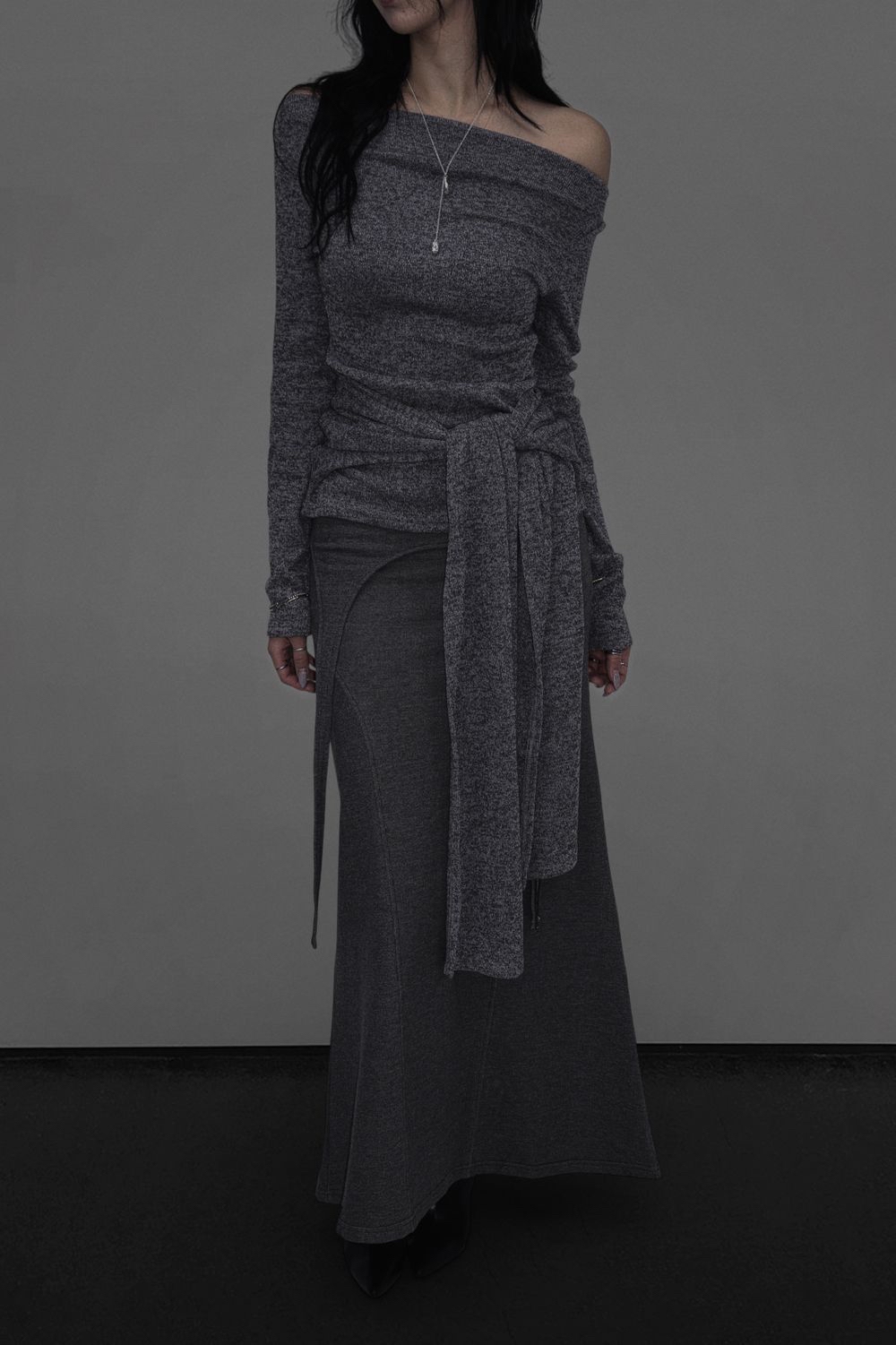 Off-Shoulder Tie-Waist Top