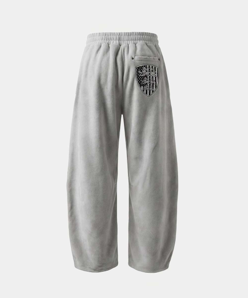 Shield Old Glory 2-Way Curved Jogger Trousers - Dusty White - 실드 올드 글로리 2 Way 커브드 조거 트라우져 - 더스티화이트