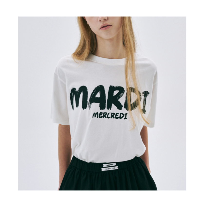 Mardi Mercredi Brush Logo印花Tshirt