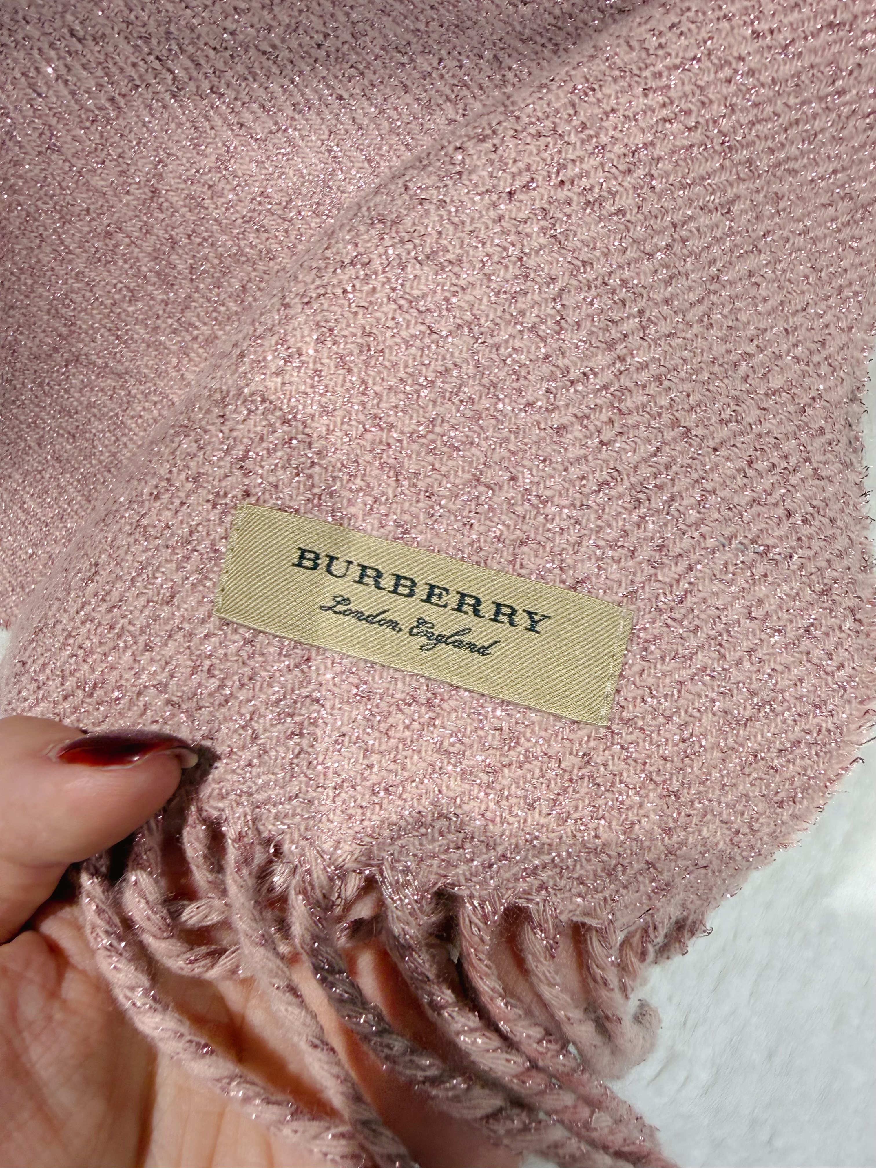 Burberry scarf short/check/pink