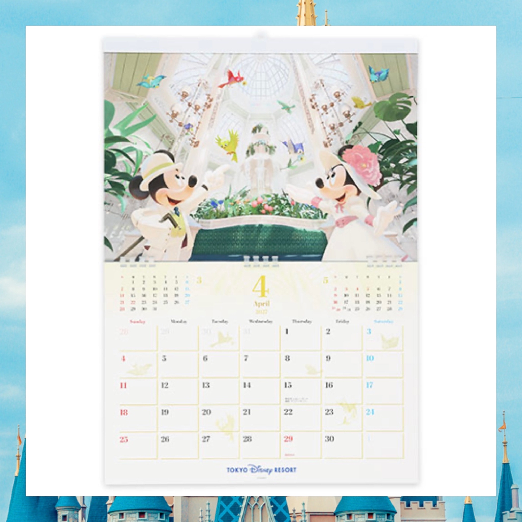 ：日本：DISNEYLAND園區產品 13/8 日本發賣 2027 掛牆月曆
