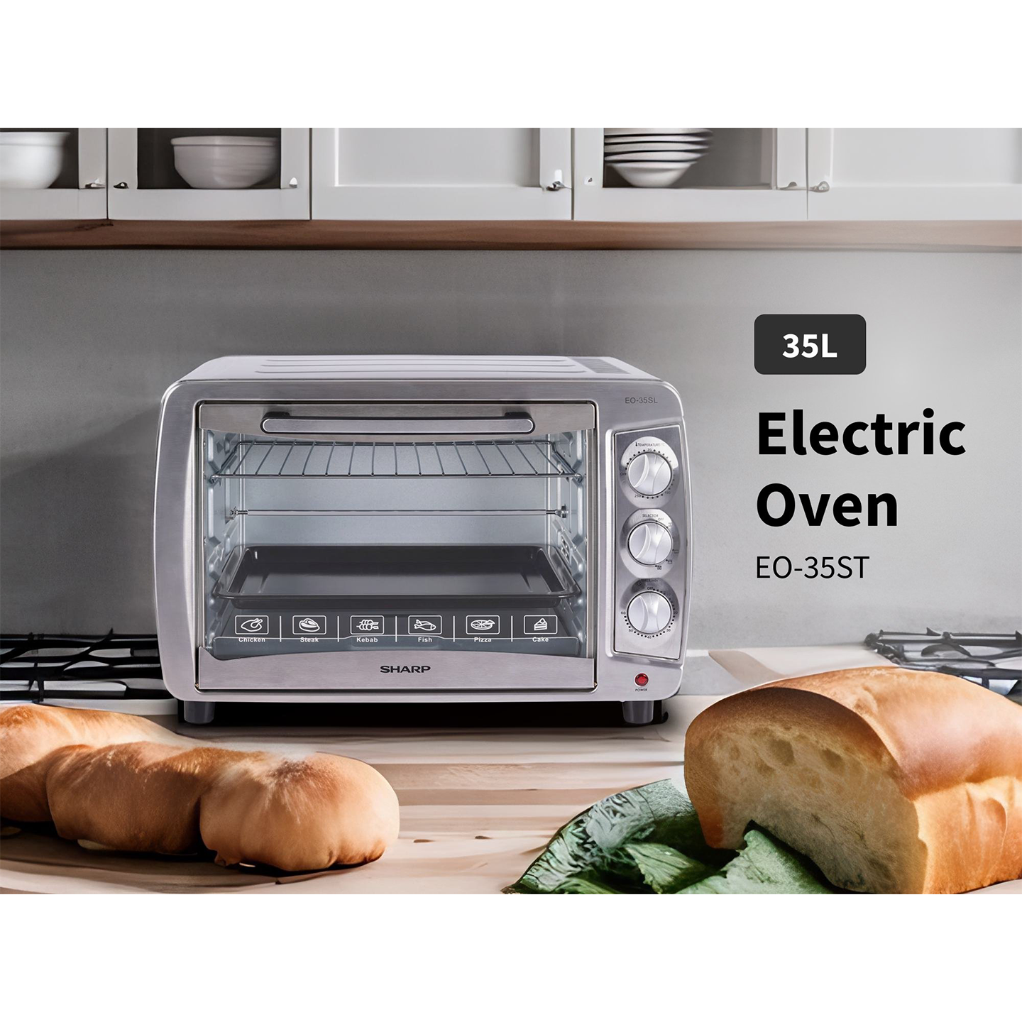 Sharp 35L Rotisserie Convection Electric Oven (EO35STMA)