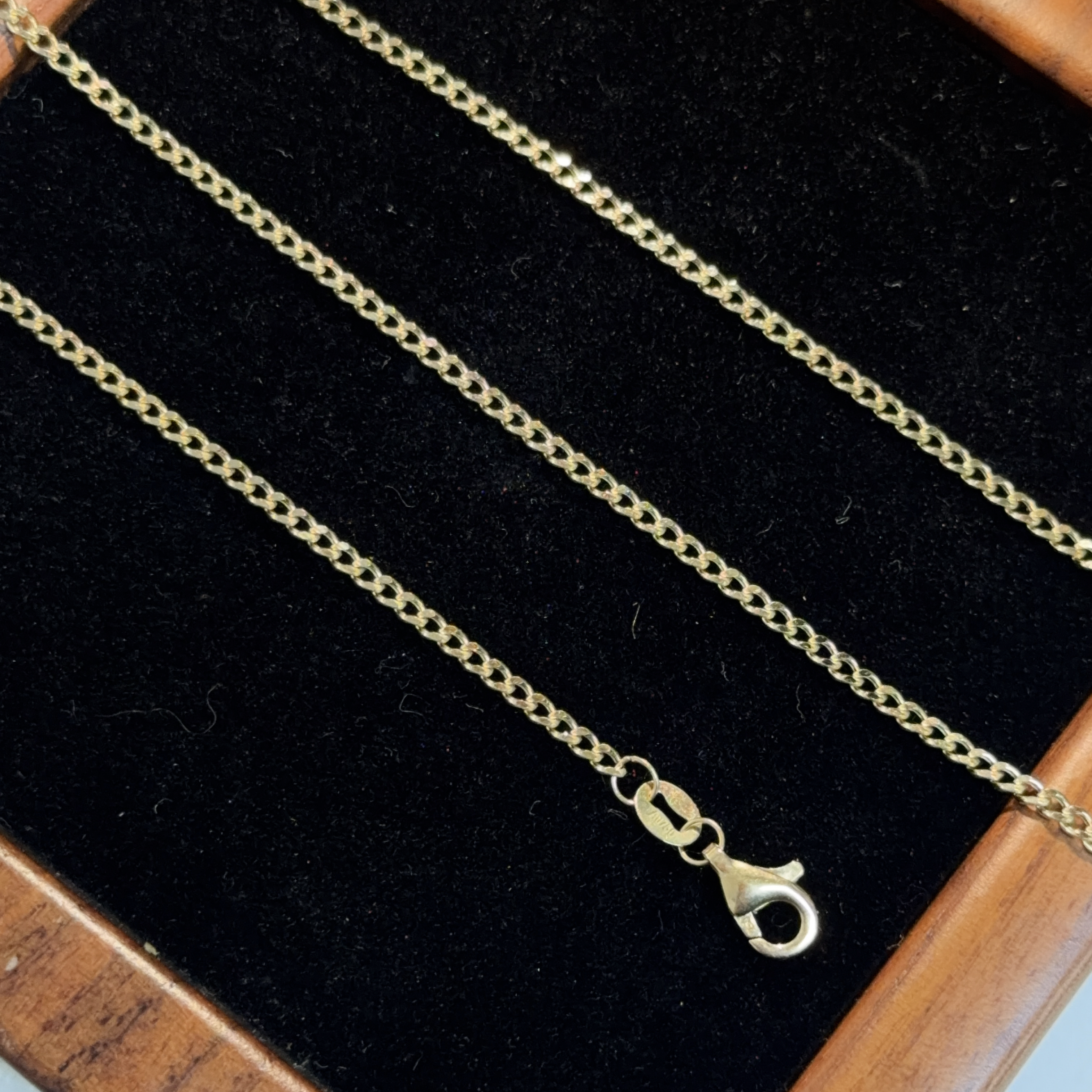 （AU750）18K黃金古巴項鏈（50cm）