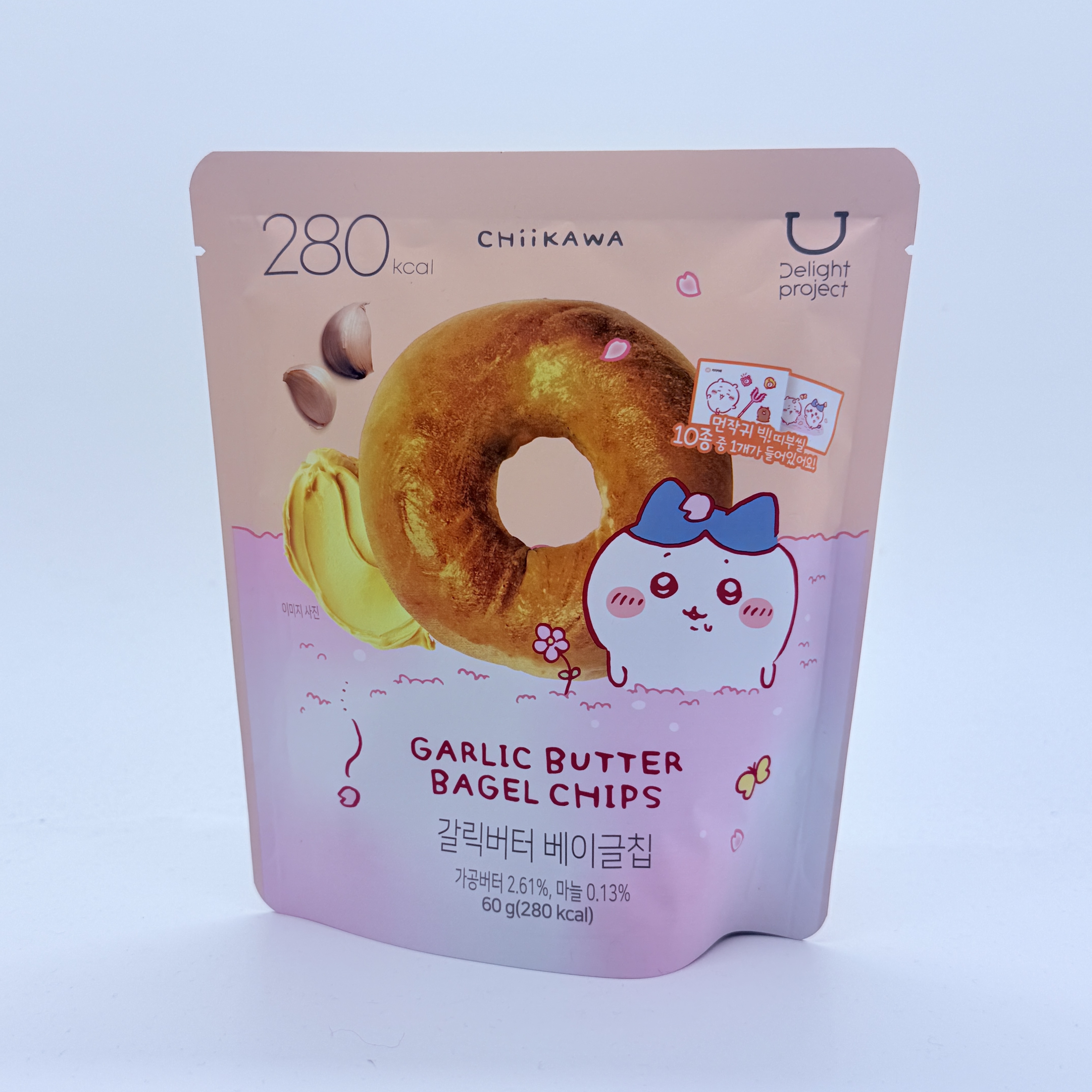 Olive Young No.1 Chiikawa蒜香牛油味 小8低卡貝果脆片