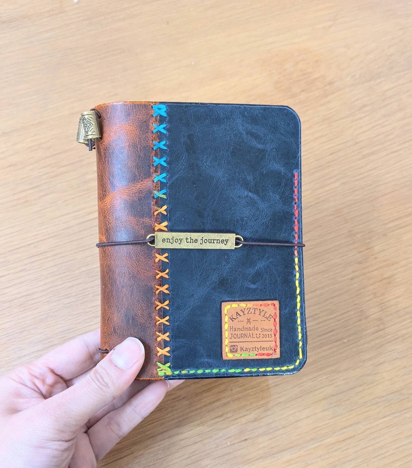 The Traveler’s Duo-Tone Hand-stitched Journal 