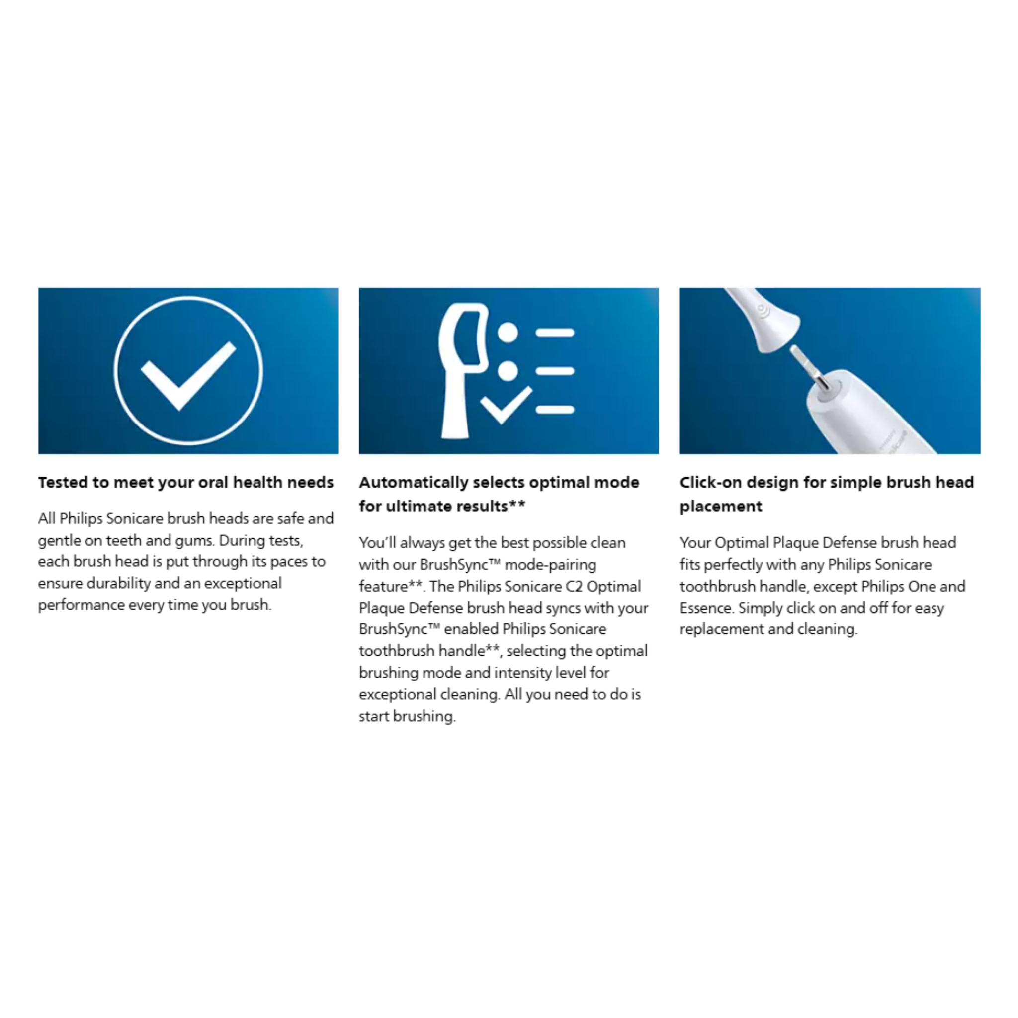 Philips Sonicare C2 Optimal Plaque Defense Toothbrush Heads 4pcs (HX9024/67)