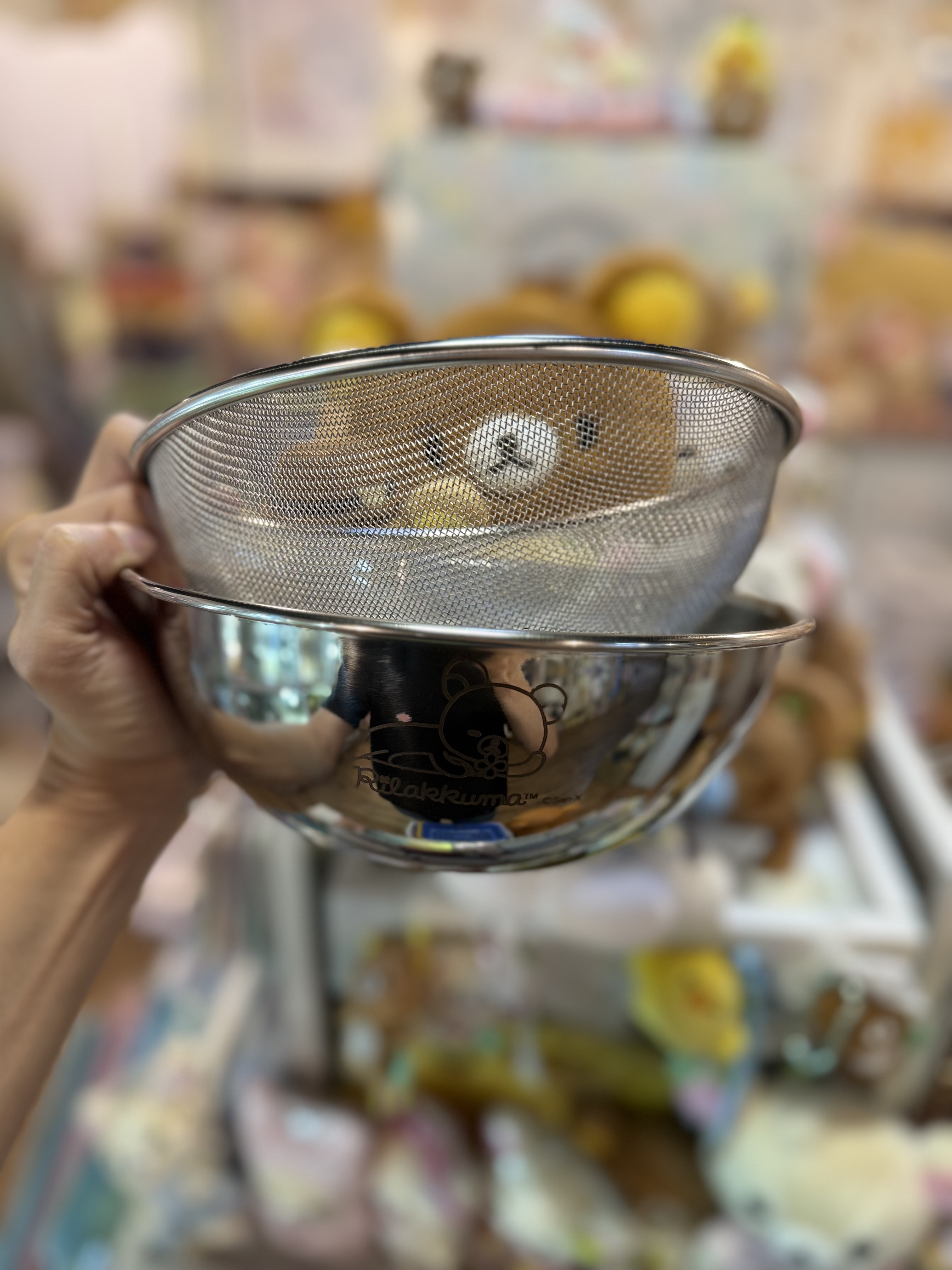 《現貨》全新日本專店限定Rilakkuma 日本製不鏽濾網及碗套裝