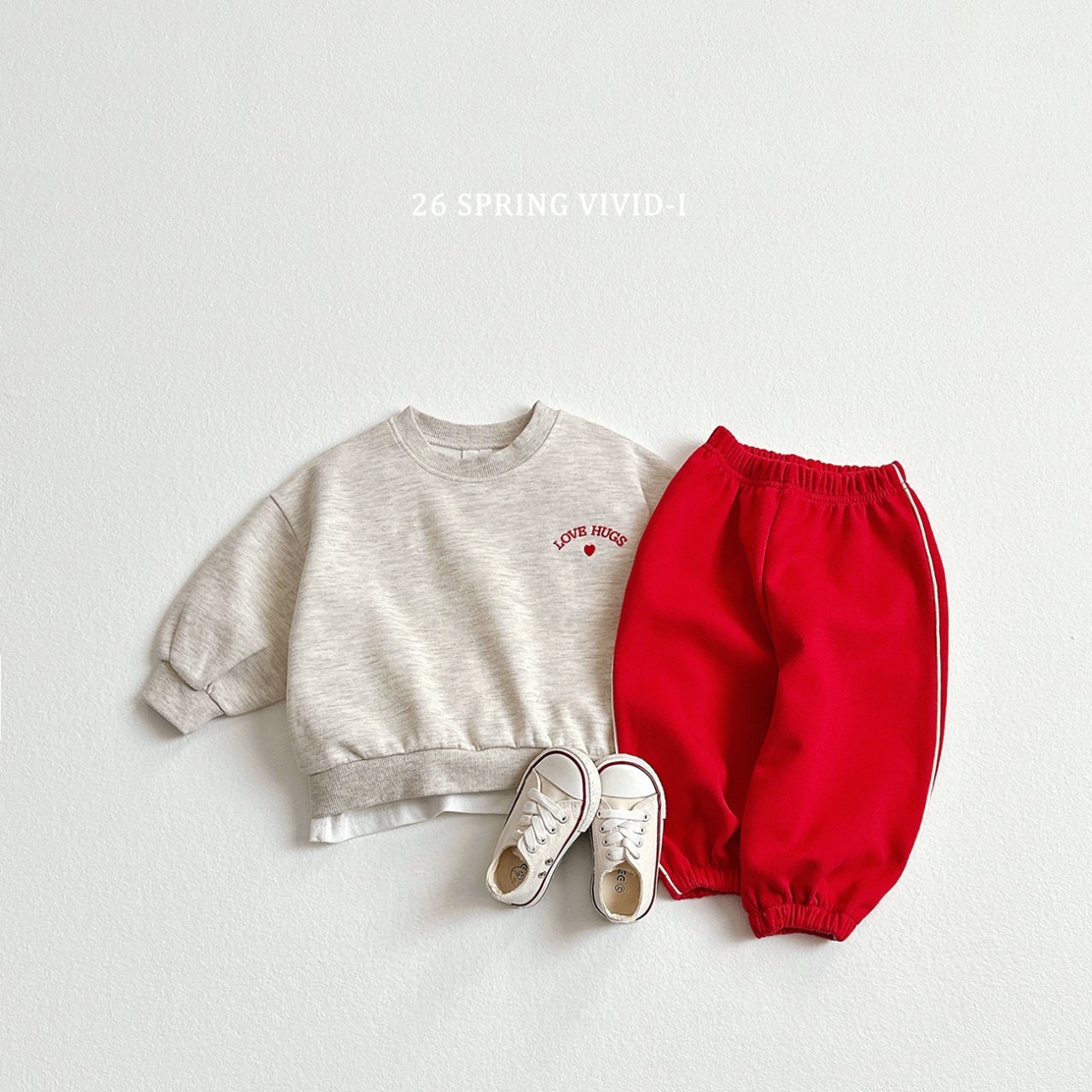 🌸預訂 韓國直送🌸🇰🇷VIVIDI四色愛擁抱刺繡長袖上下套裝