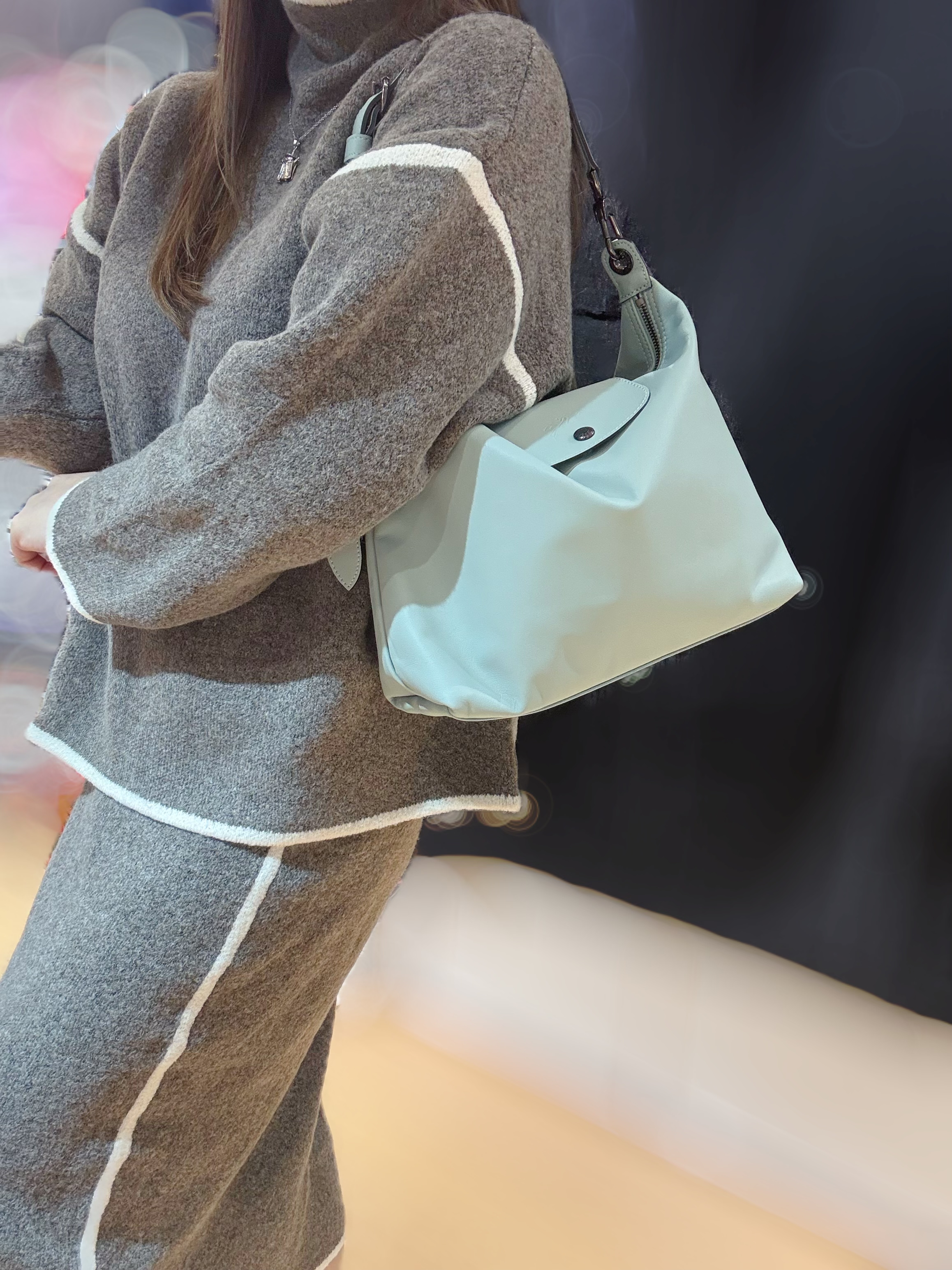 Longchamp xtra hobo Vervain