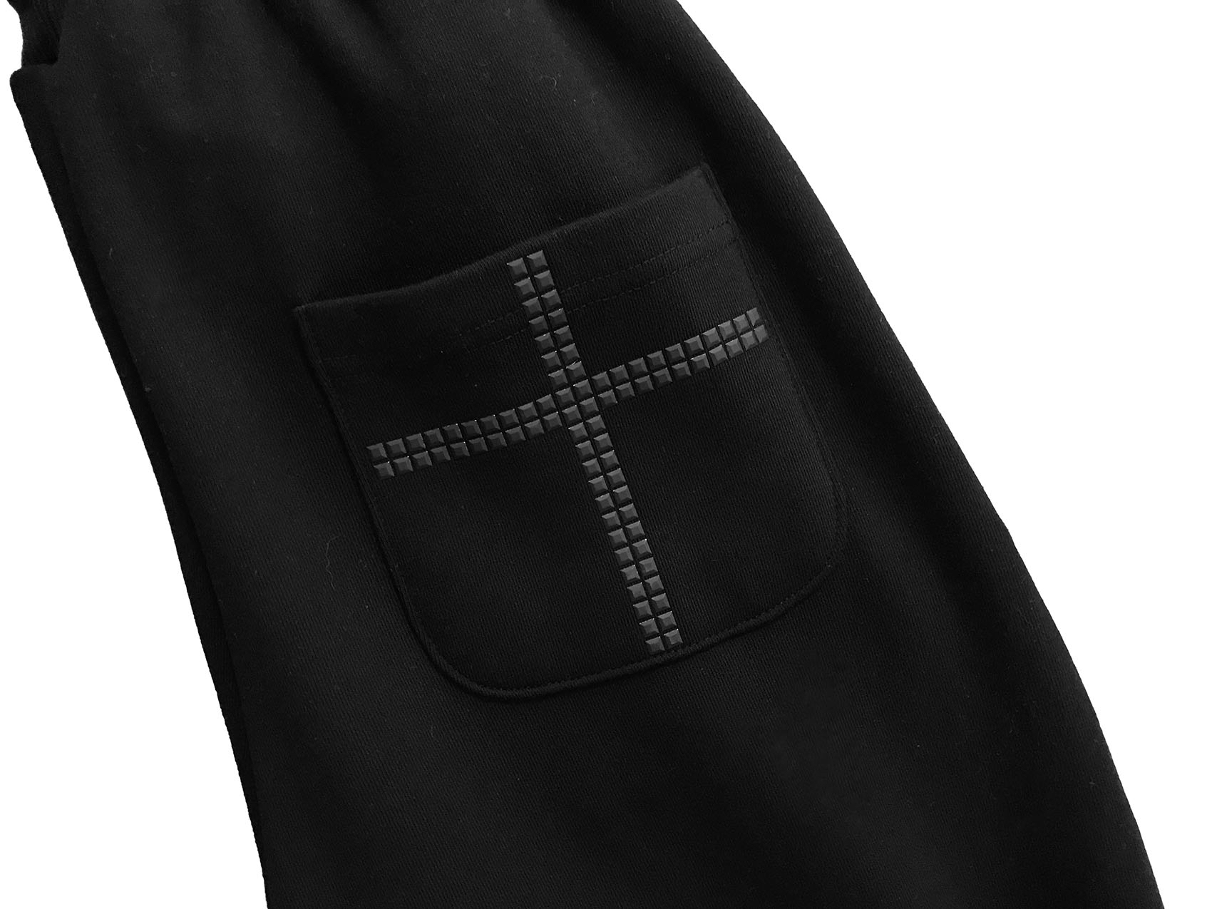 Cross Studded Cuffed Sweatpants