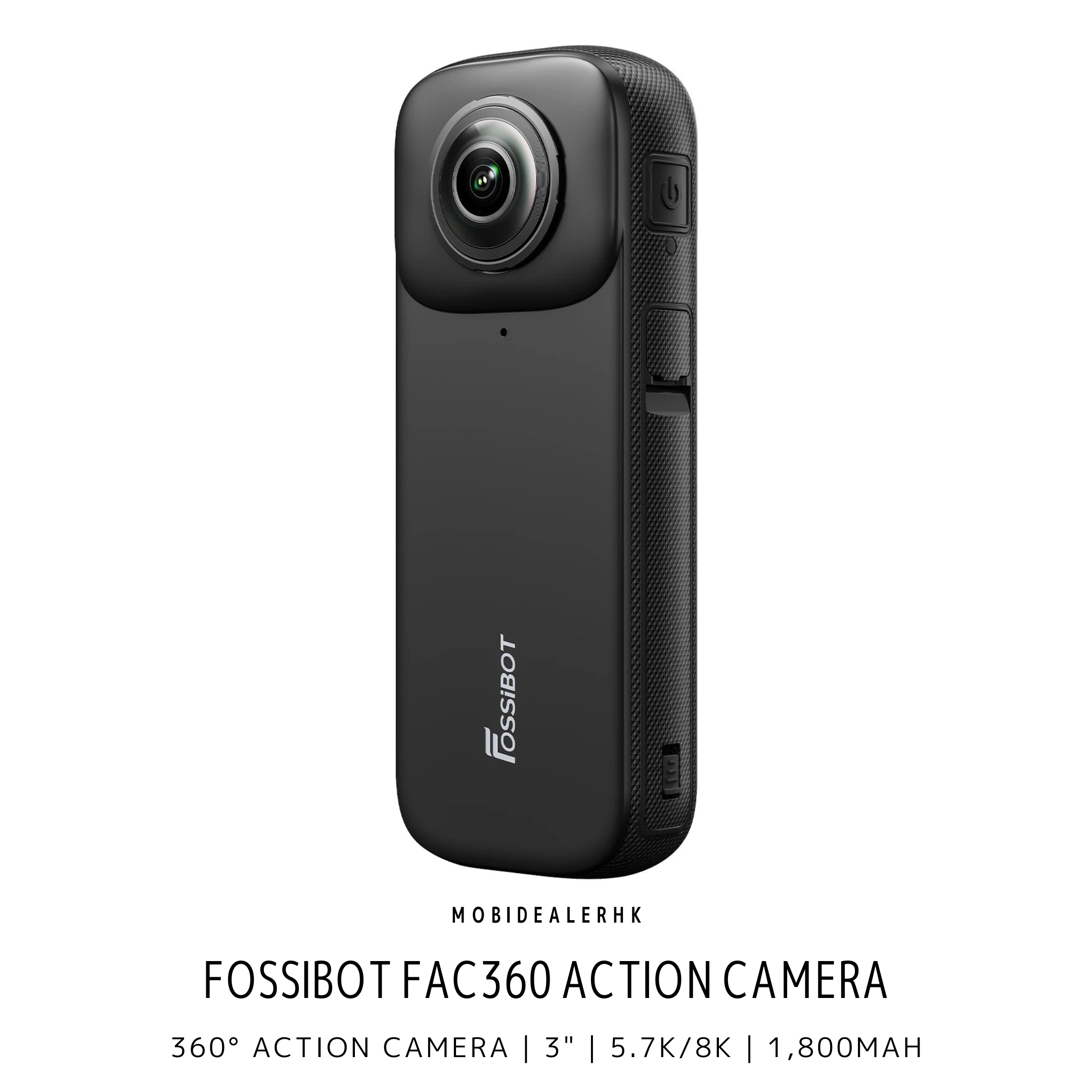 Fossibot FAC360 | 相機 | 360° 全景相機 | 3" | 5.7K/8K | 1,800mAh