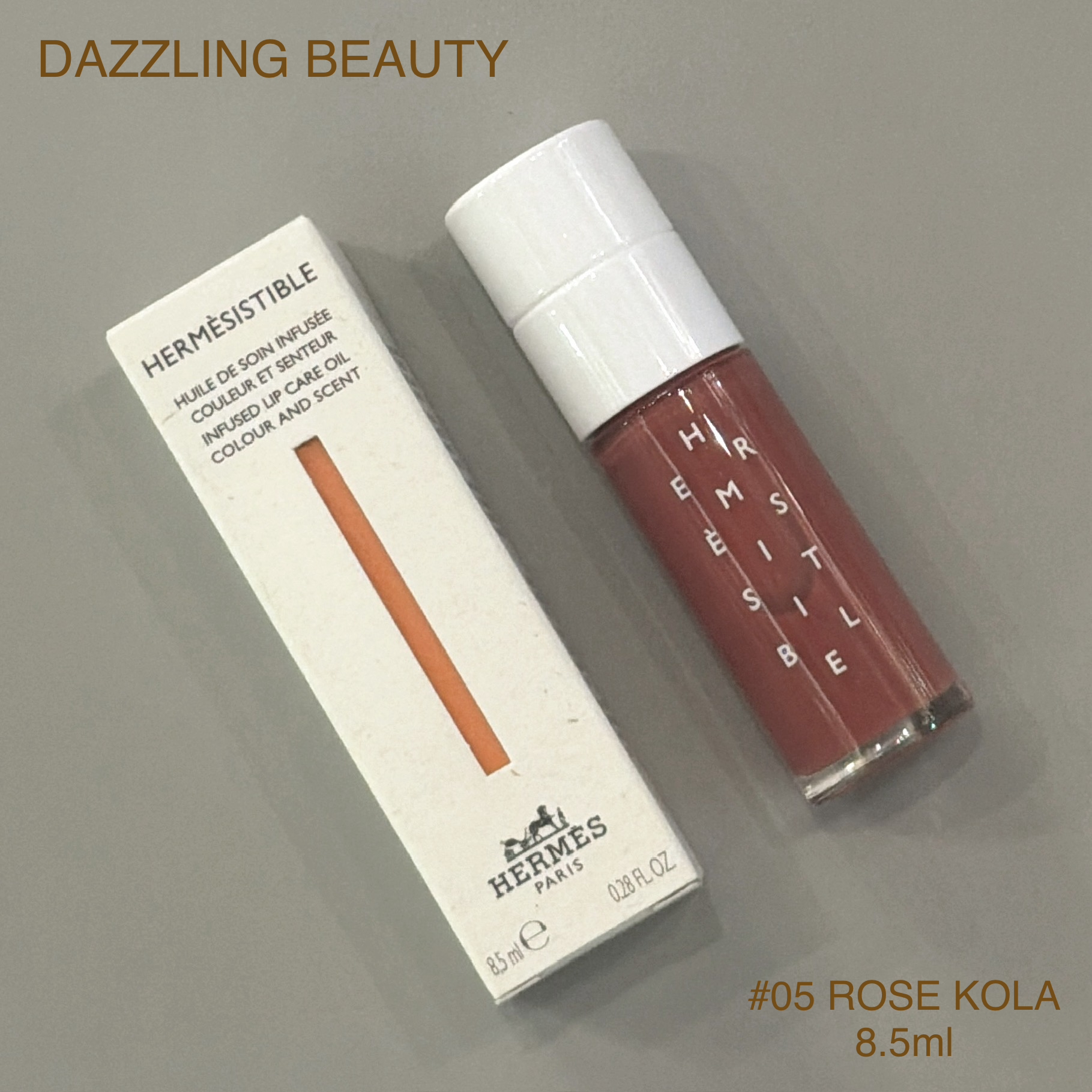 HERMES  Infused Care Oil 8.5ml 愛馬仕滋養潤唇油   #05 Rose Kola 玫瑰可樂