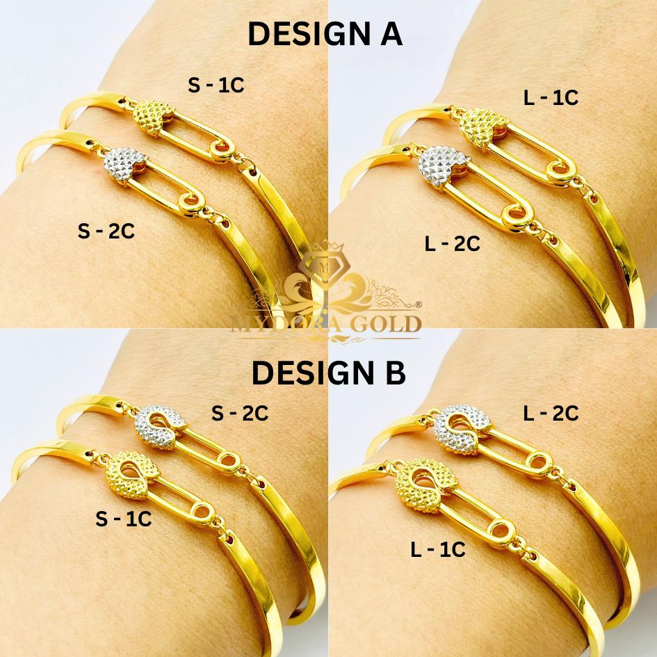 MYDORA Gelang Fashion Safety Pin Series l EMAS 916/22K