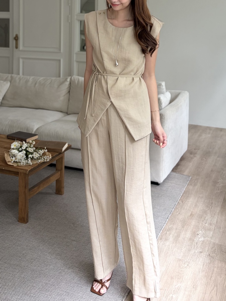 The Fine Linen Summer Set (Beige)