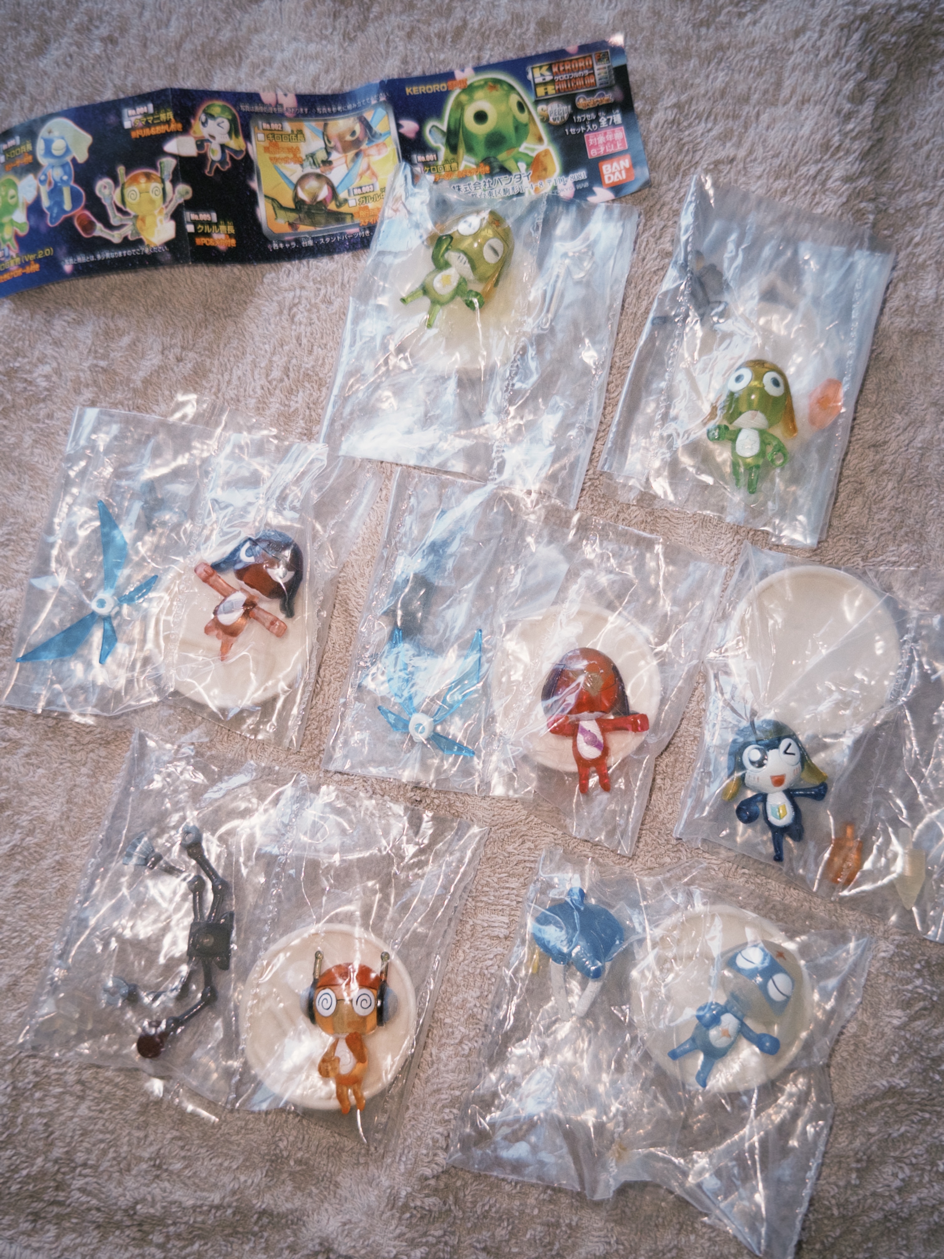 Keroro中古扭蛋（全套7隻）
