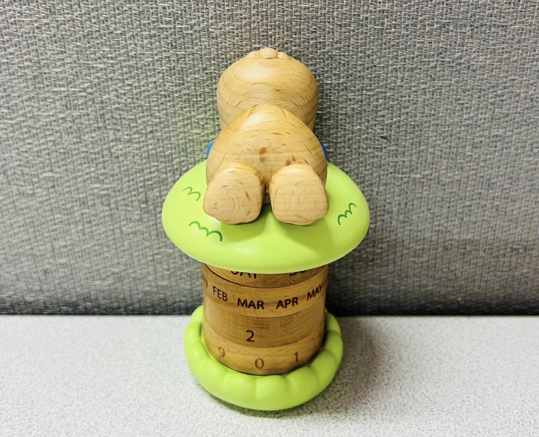 🎌日本直送🎌AP鴨 木製萬年曆擺設