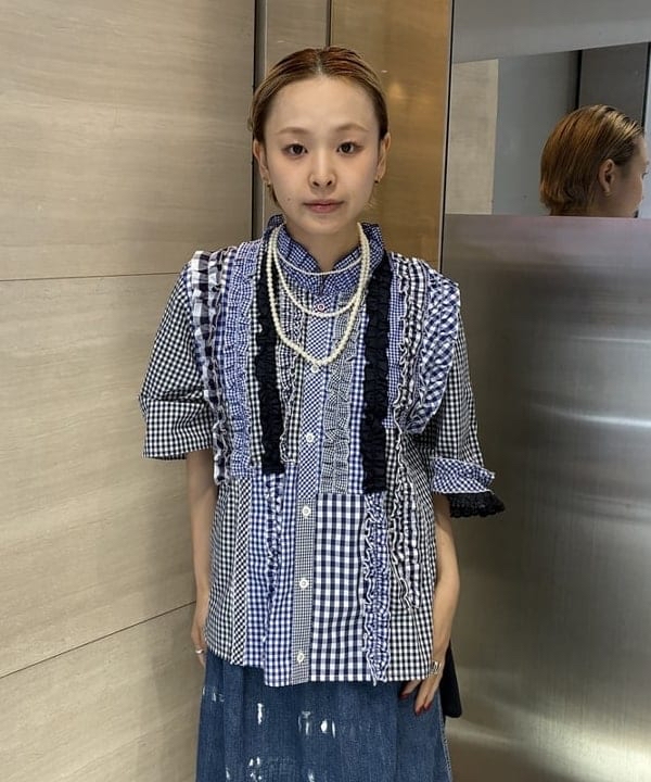 日本製TORI-TO x BEAMS BOY 拼款恤衫