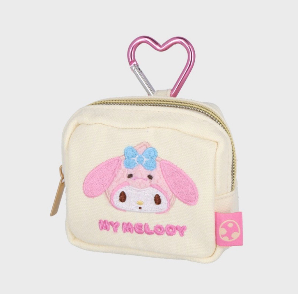 <日本現場訂貨🆕>Sanrio 3D立體刺繡迷你收納包連掛鈎