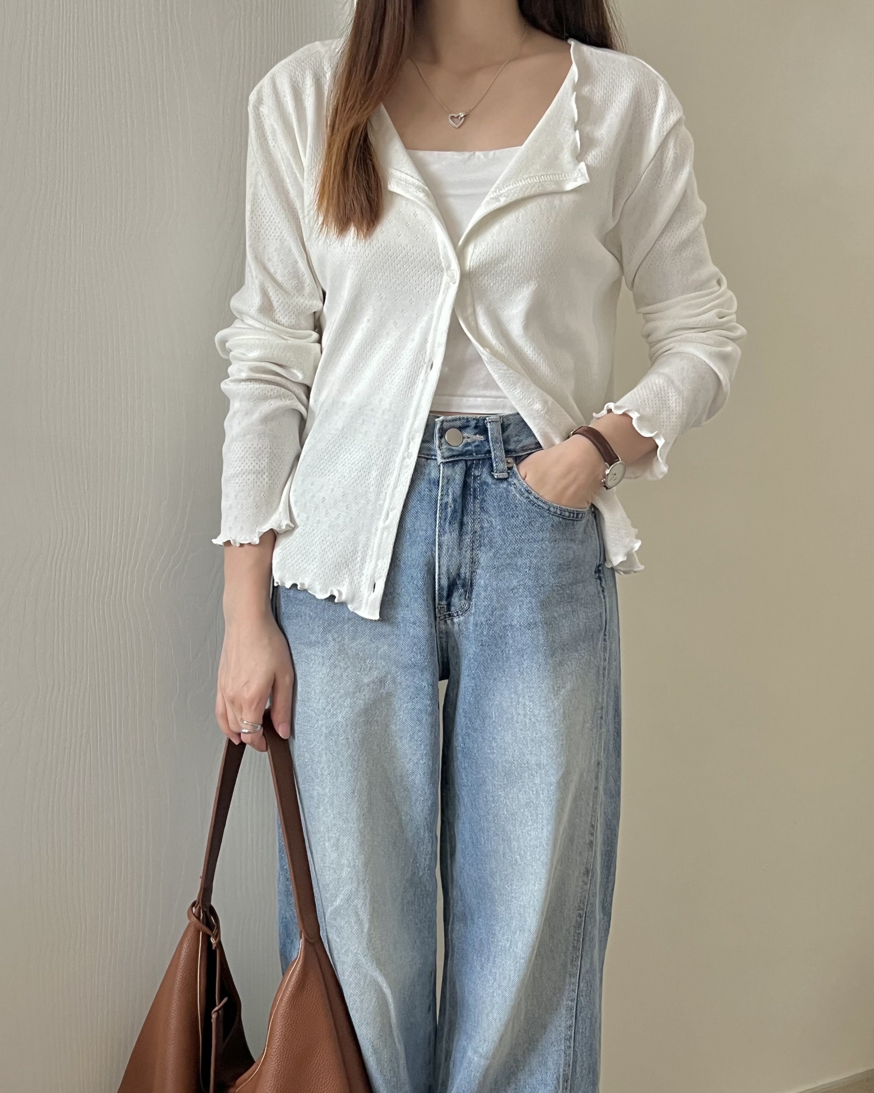 櫻花木耳邊上衣 溫柔斯文