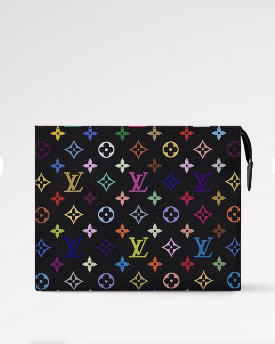 Louis Vuitton 村上隆限量版三彩黑手提包
