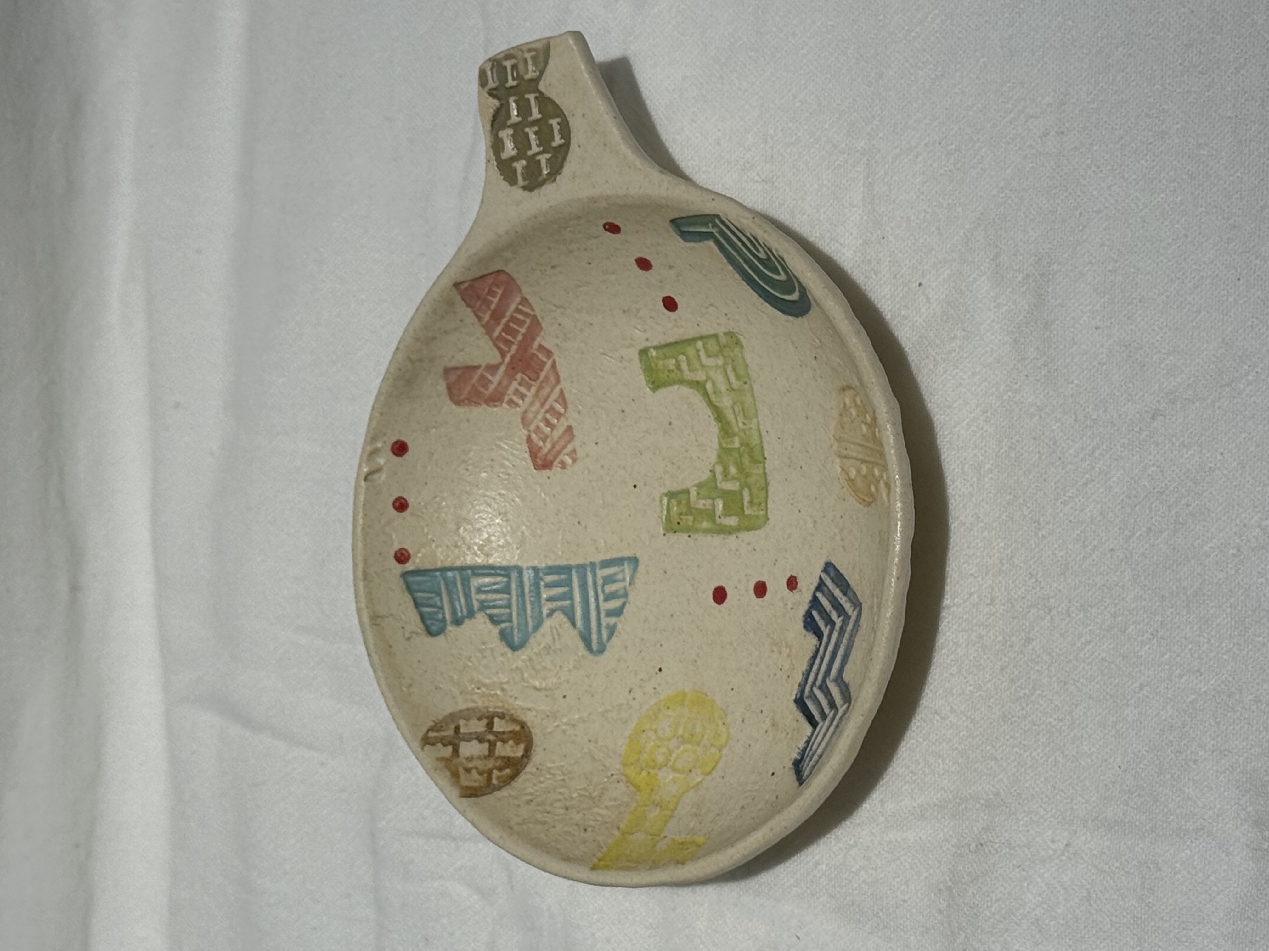 石丸和美 單耳小碟 刻紋 小料碟