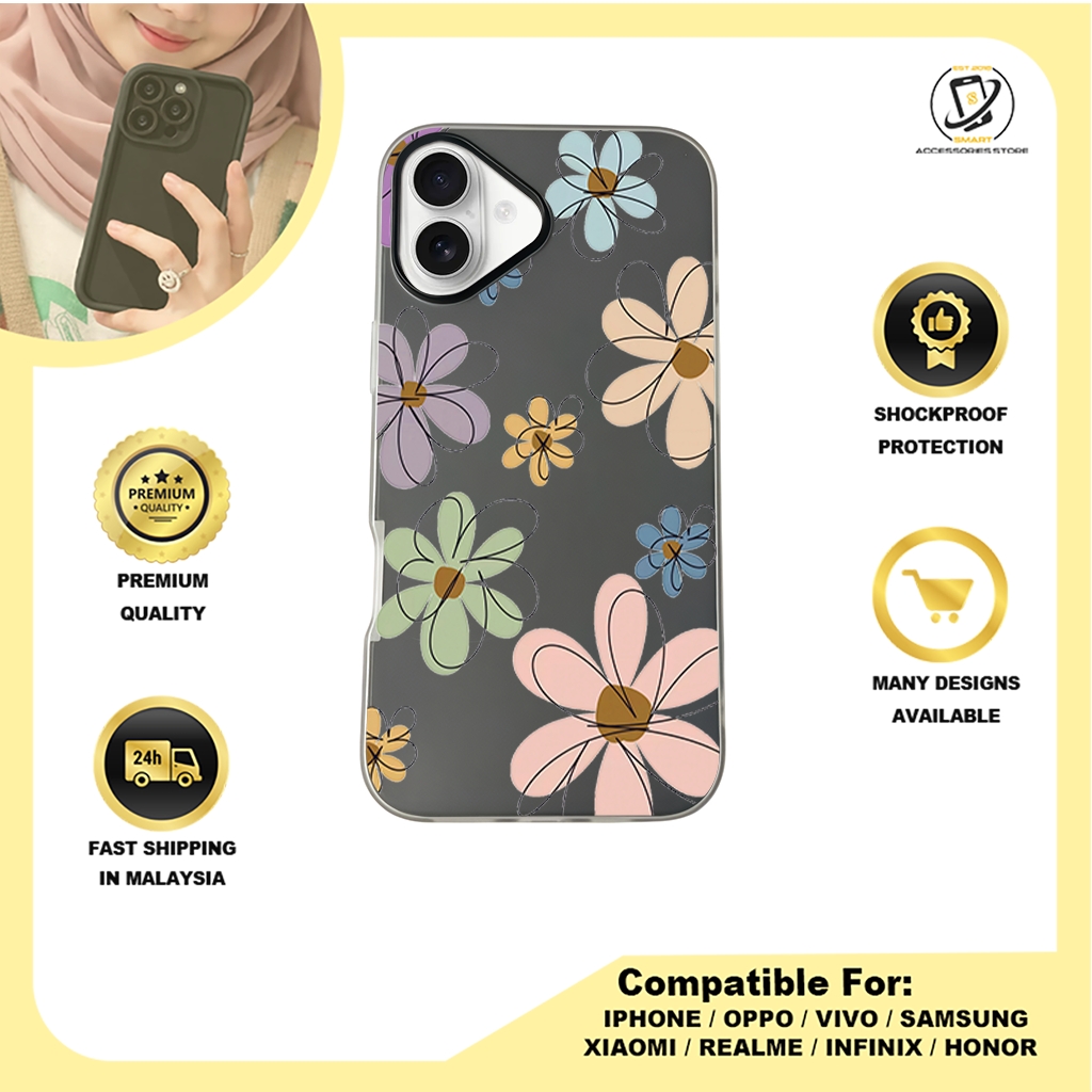 JELLY CASE PHONE FOR IPHONE - DESIGN FLOWER E
