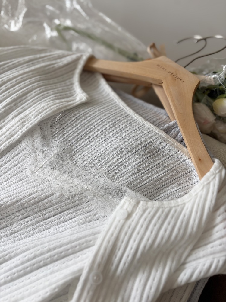 [假兩件] Lumiere Lace Layered Top (White)