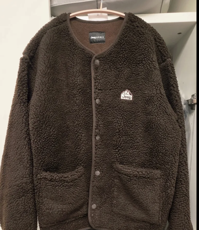 韓國 JEEP 復古山系 保暖 絨毛 開襟外套 6色選擇｜Retro Mountain Cozy Fleece Cardigan