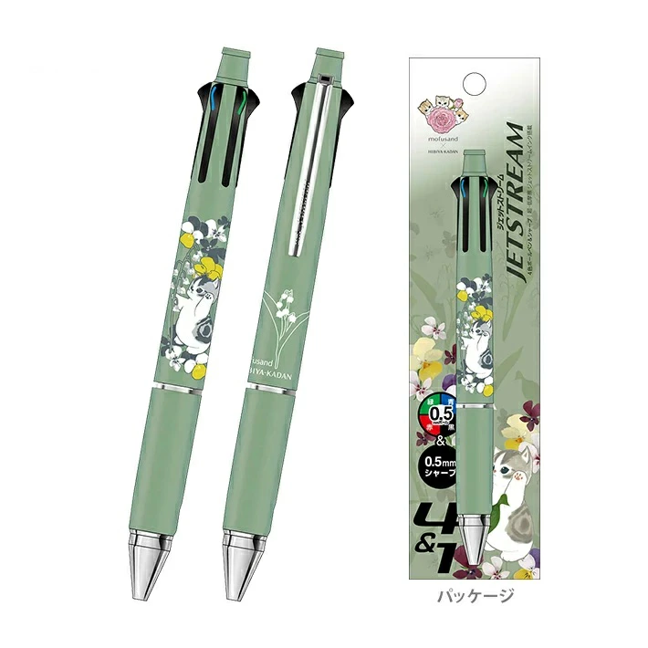 日本製  mofusand x 日比谷花壇 Jetstream 4&1 多功能原子筆 Spring限定