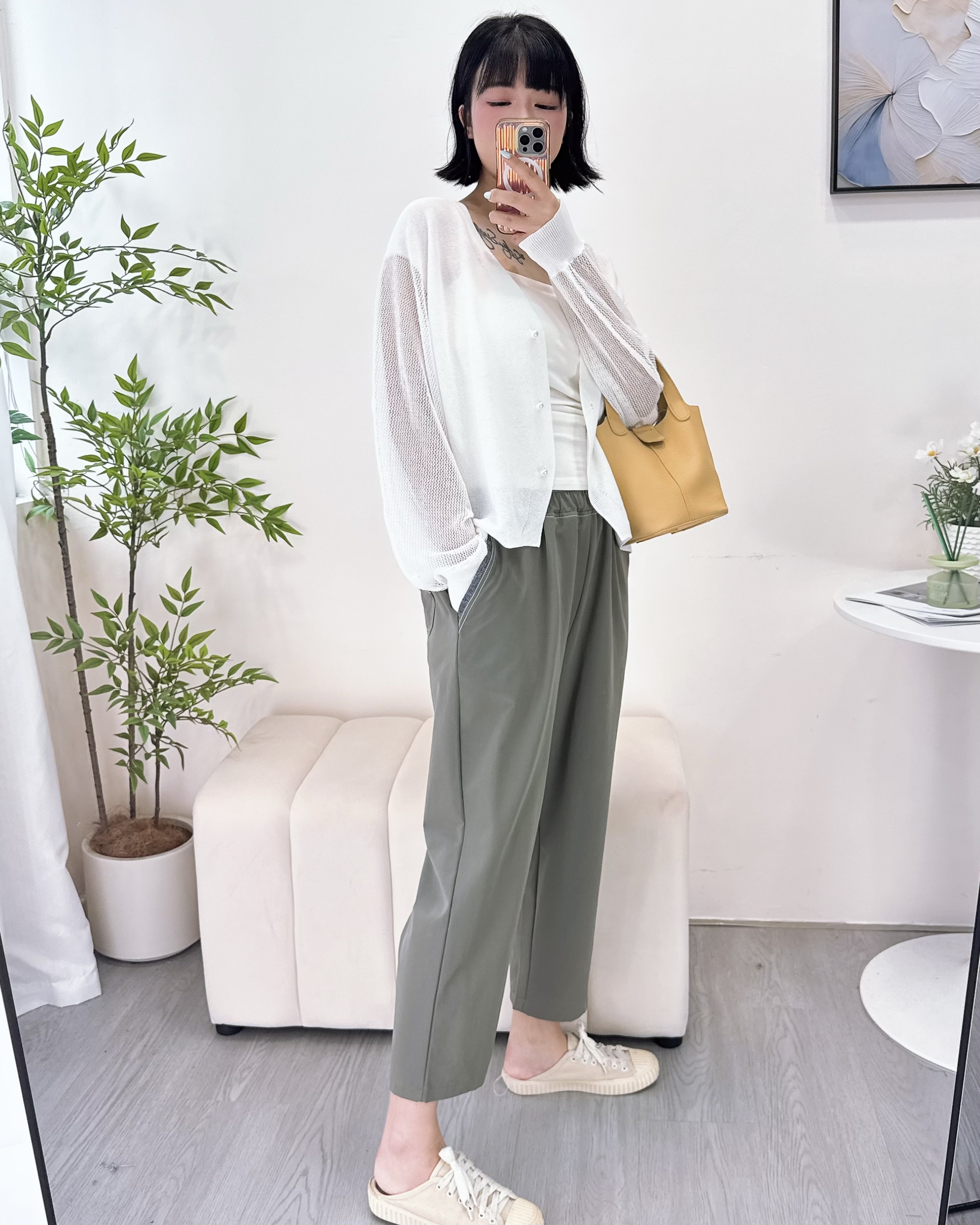 超舒服彈性爽料九分褲 3色