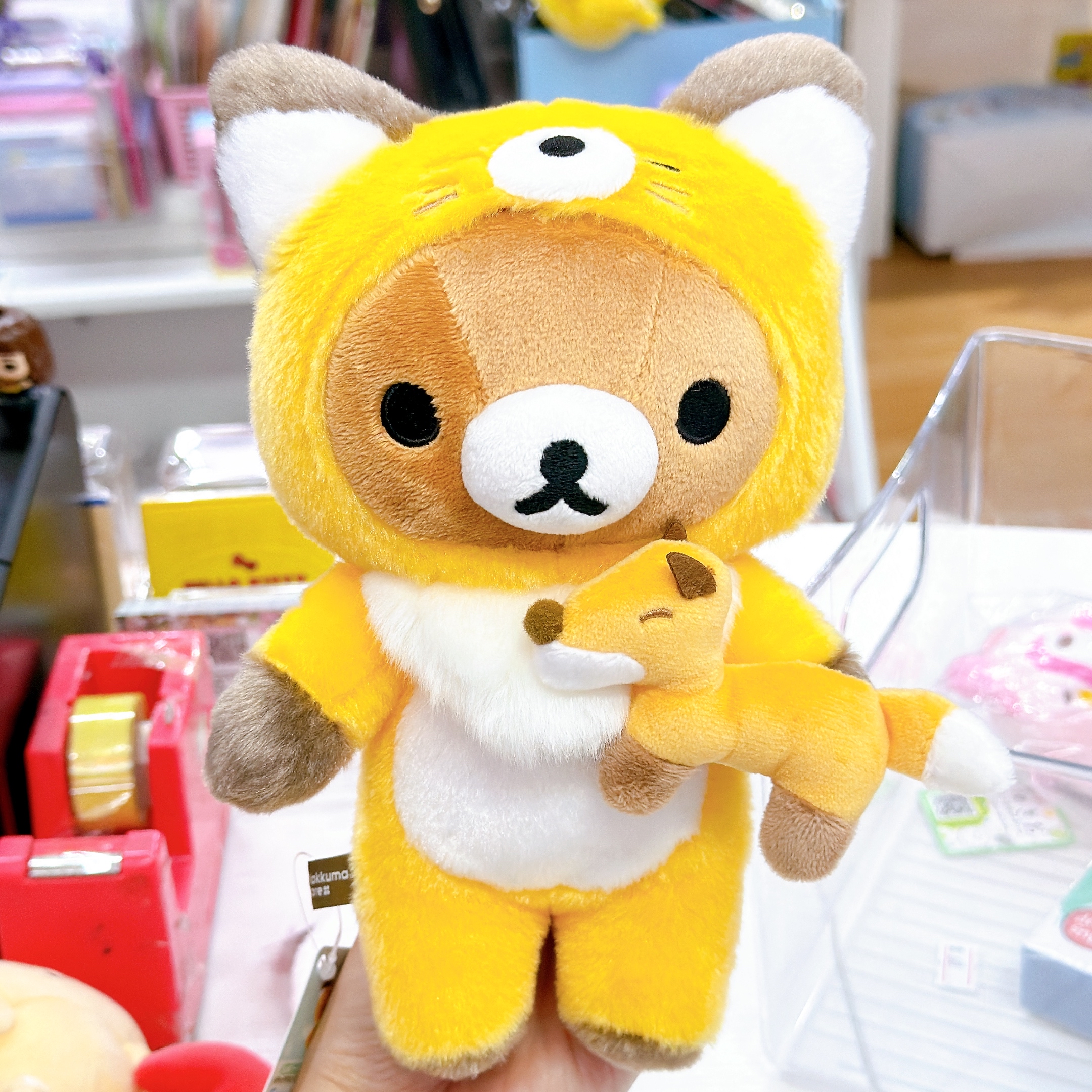 日本直送北海道限定鬆弛熊扮狐狸 公仔/福岡明太子公仔掛飾