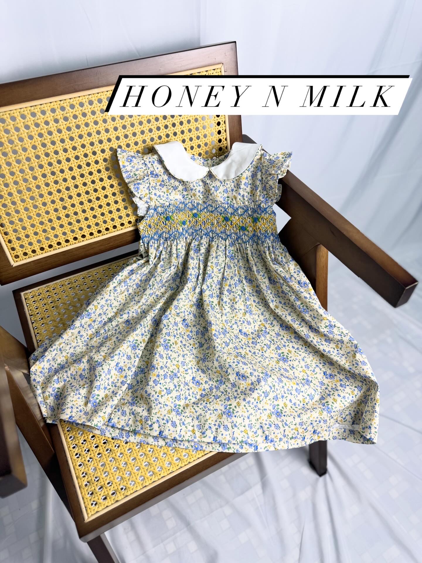 Floral Printed Embroidery Dress 