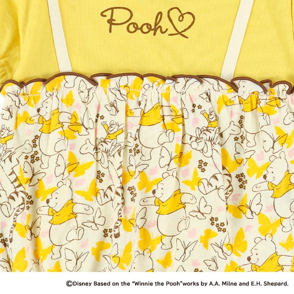 🇯🇵預訂 日本直送🇯🇵Winnie the pooh小熊維尼假兩件短袖包屁衣