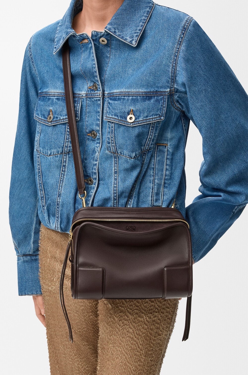 Loewe 女士 小号Amazona单肩包均码码小号、24.5cm*10cm*18.5cm 