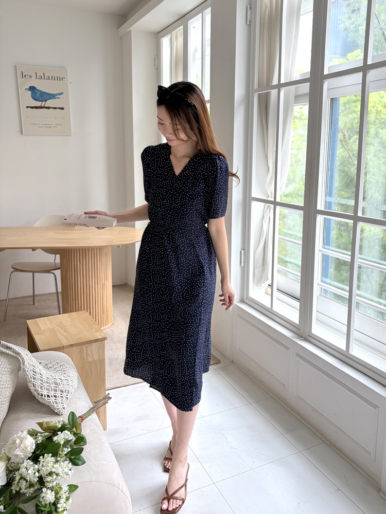 [限量!!] Isa Dotted Wrap Dress