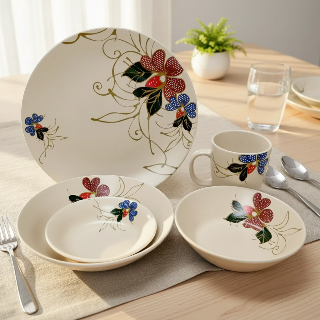 Modern Batik Series 5pcs Dinner Set