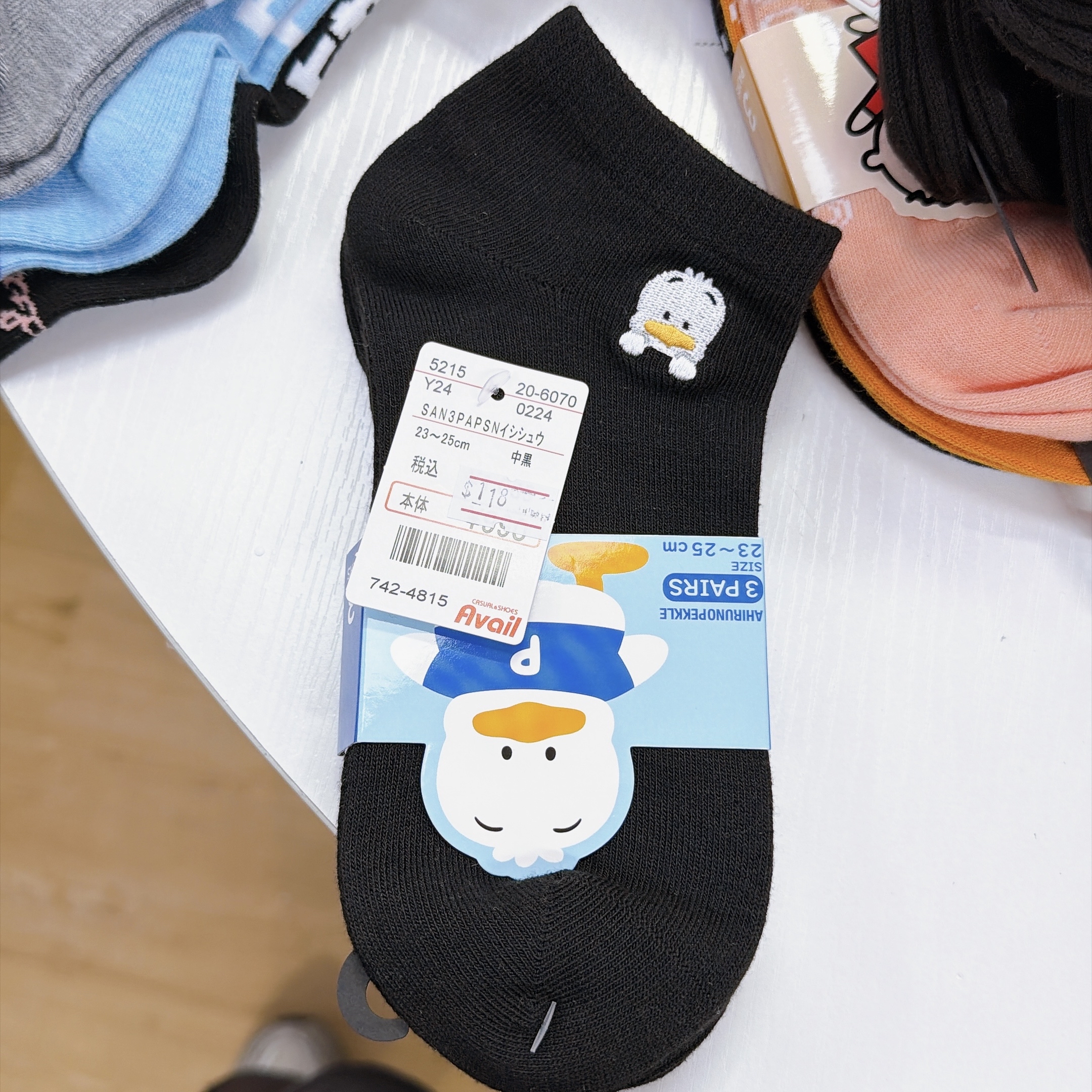 日本直送Sanrio 唐老鴨 23-25cm 短襪/長襪