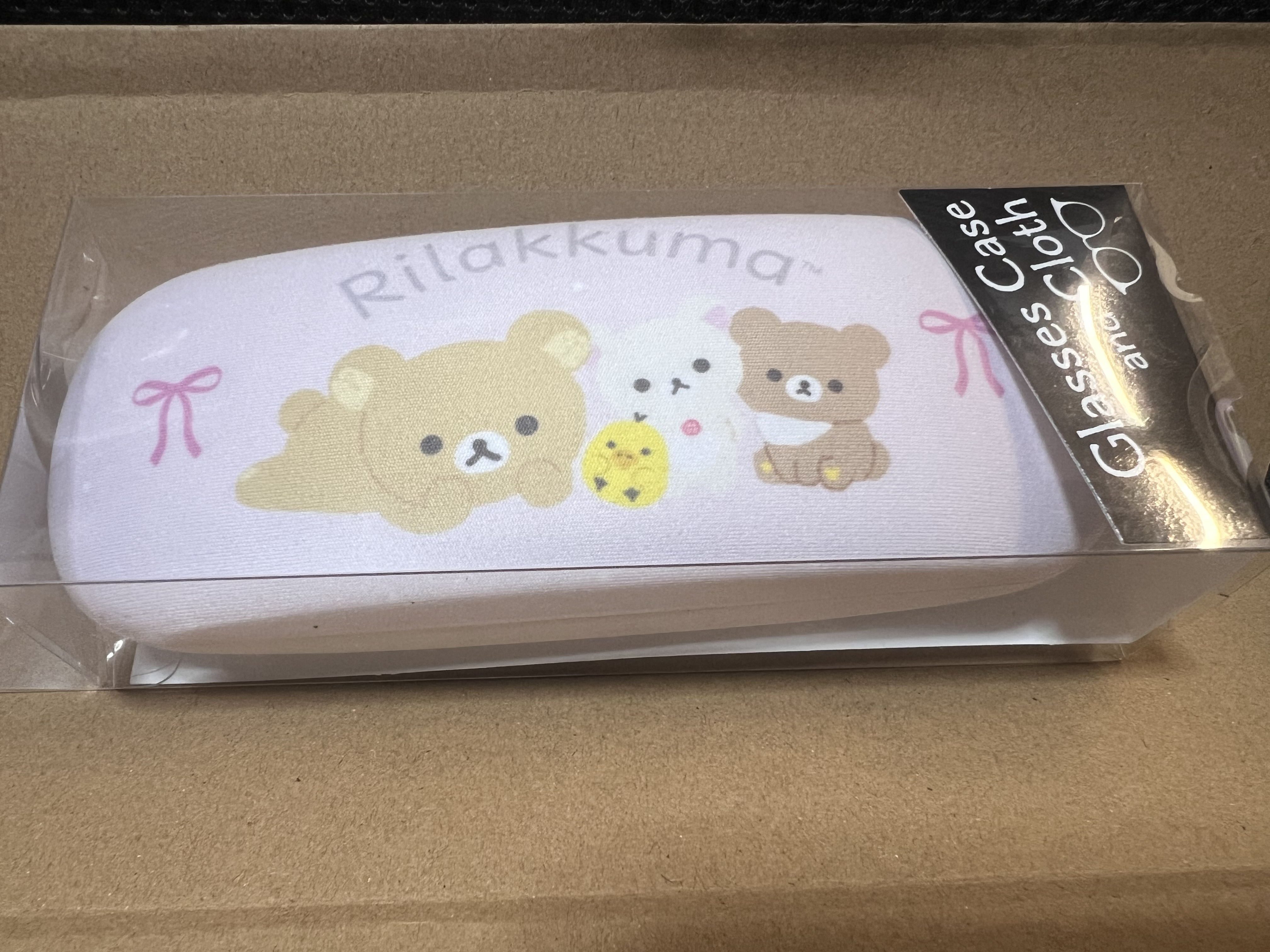 日本版 鬆弛熊 Ribbon 系列眼鏡盒連眼鏡布｜Rilakkuma Glasses Case 