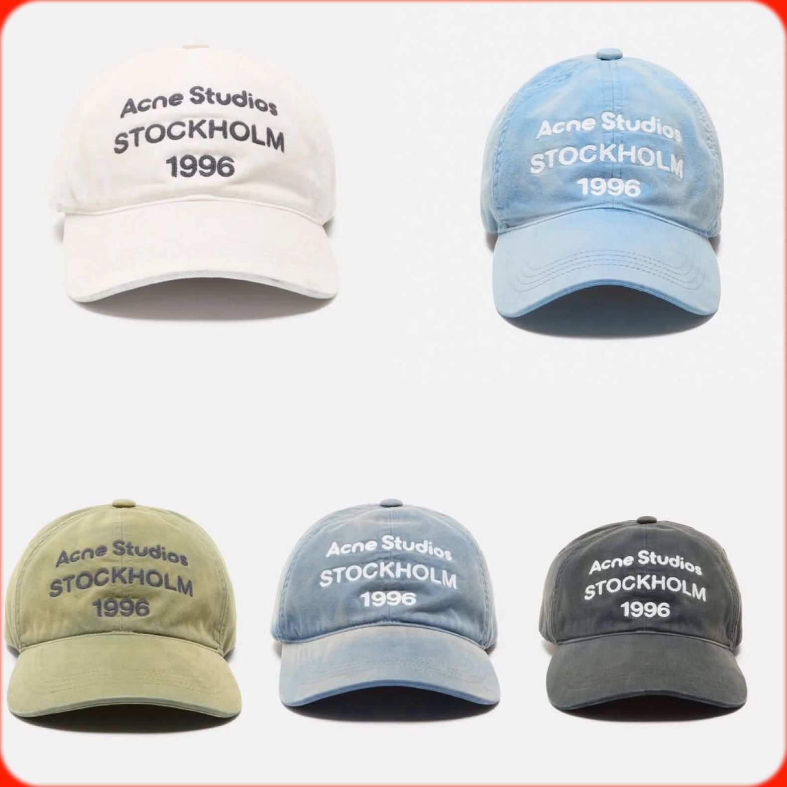 $85頂；2頂以上$75頂,Acne💖Studios 字母刺繡棒球帽🧢 