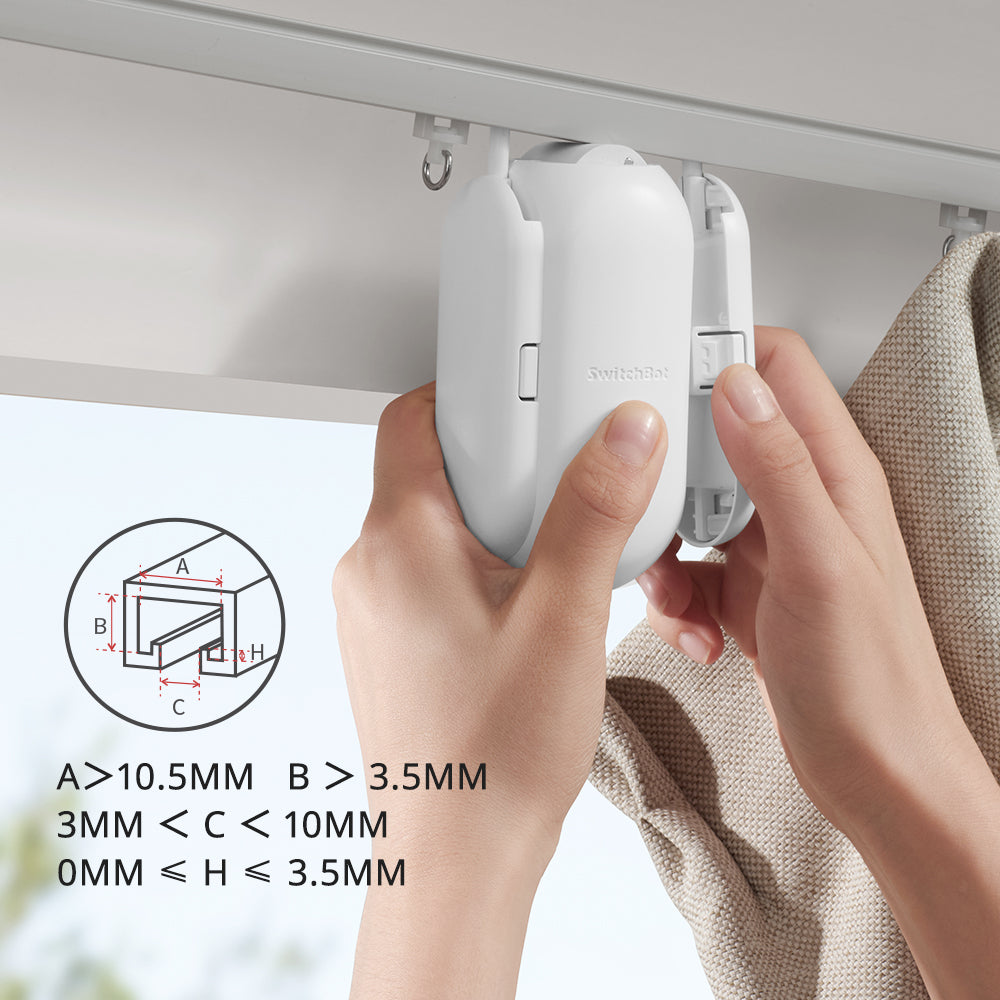 [香港行貨丨一年保養]SwitchBot 智能窗簾機器人 2 代 - U型軌道專用 (黑色) 最大推力 8kg SwitchBot Curtain U Rail 2 Smart Robot -Black 8kg Push