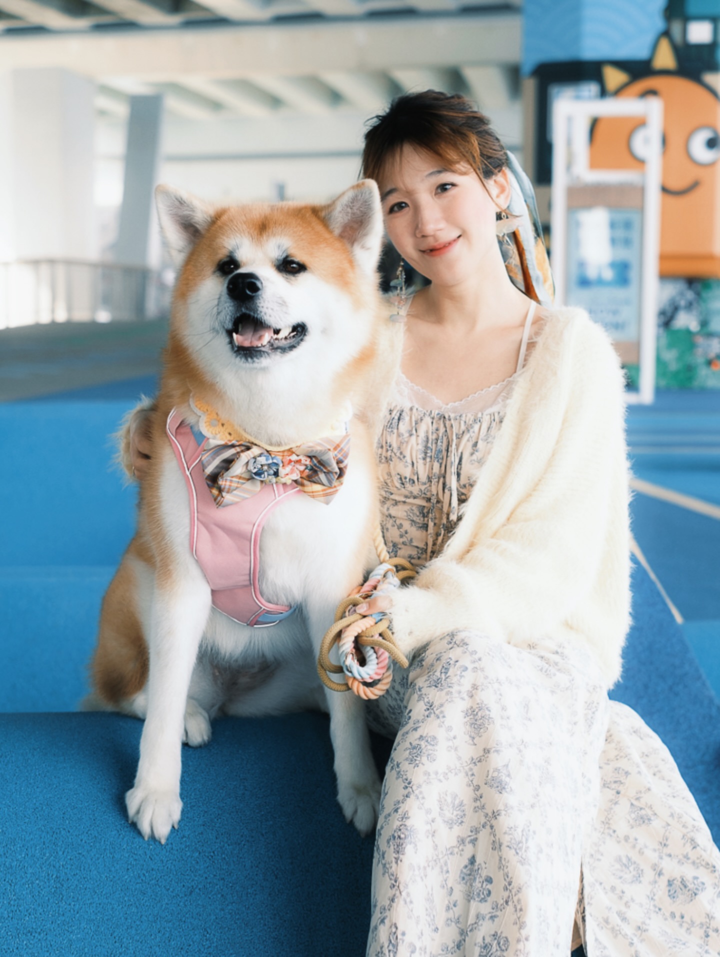 復古花紋連身裙