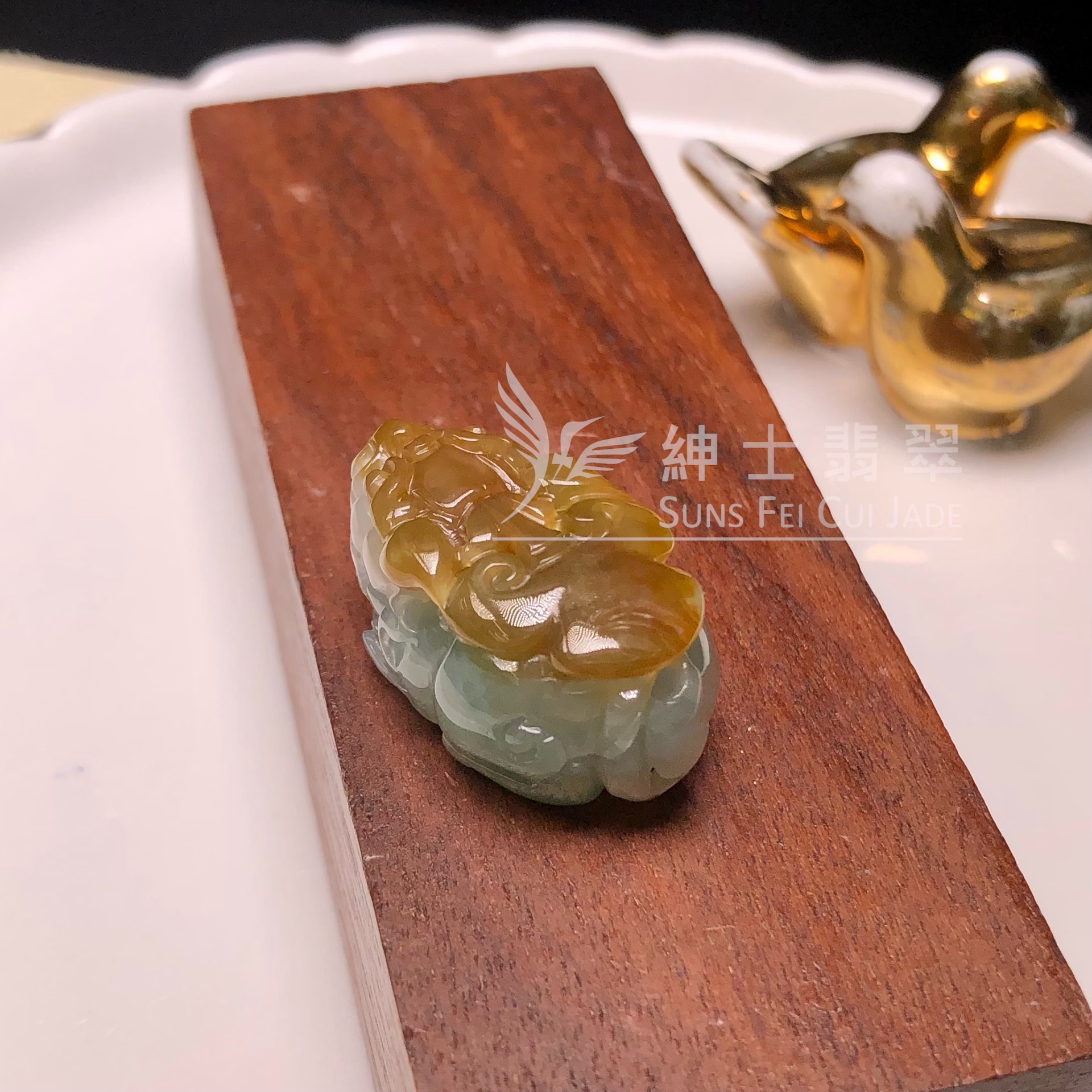 YK01156 藍帶翡小貔貅